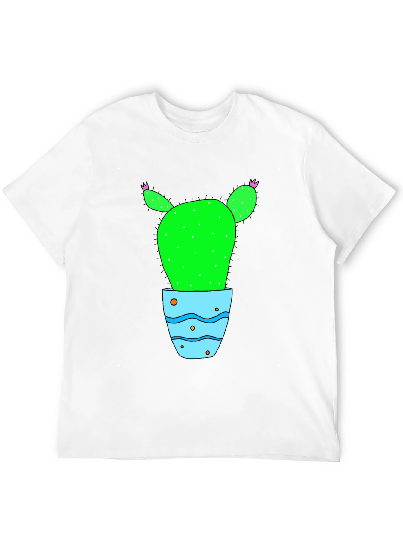 Cactus in Pot Graphic Tee - Black