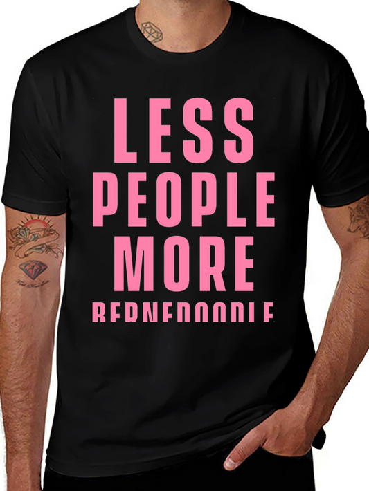 Less People More Reddendoodle Pink Graphic Tee