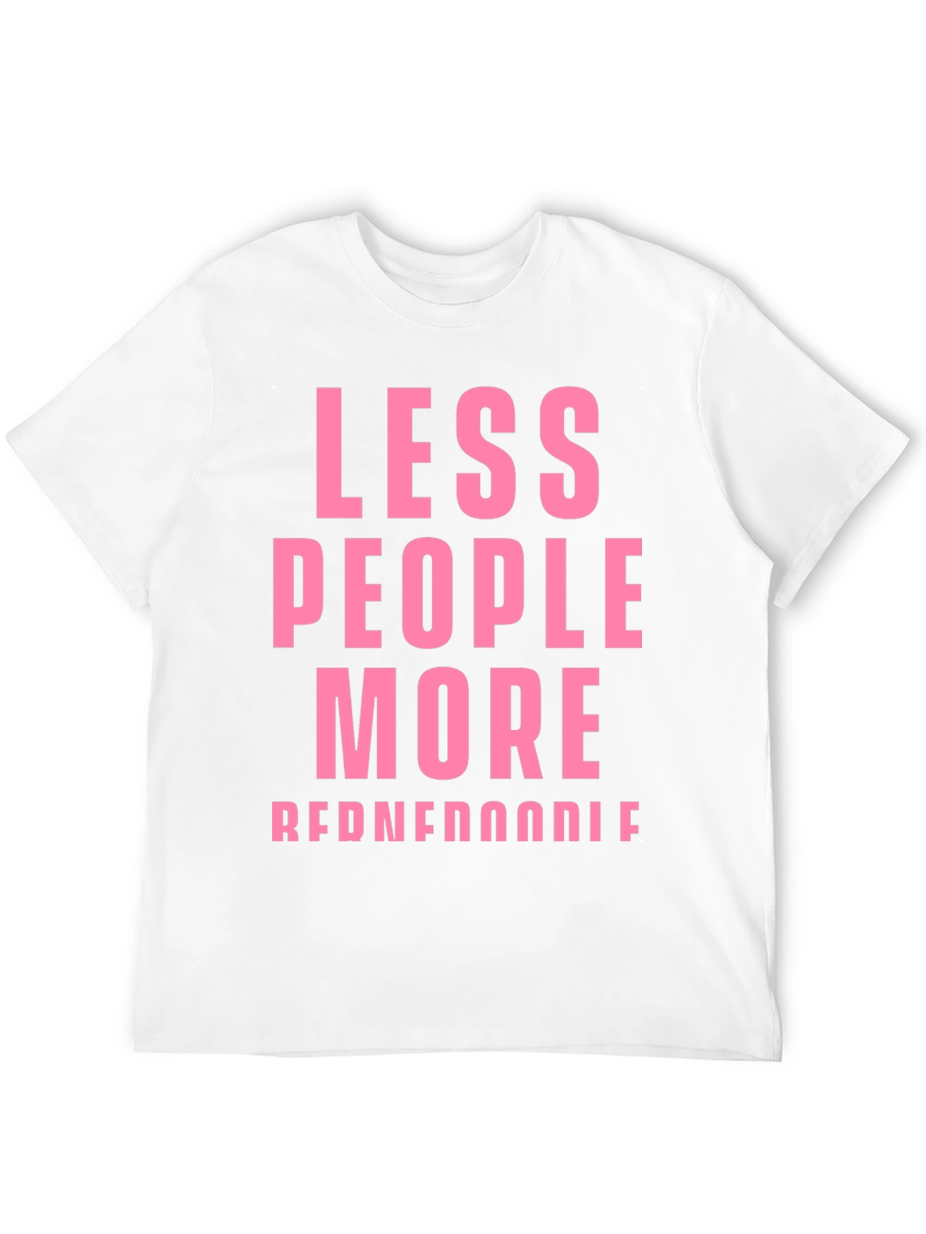 Less People More Reddendoodle Pink Graphic Tee