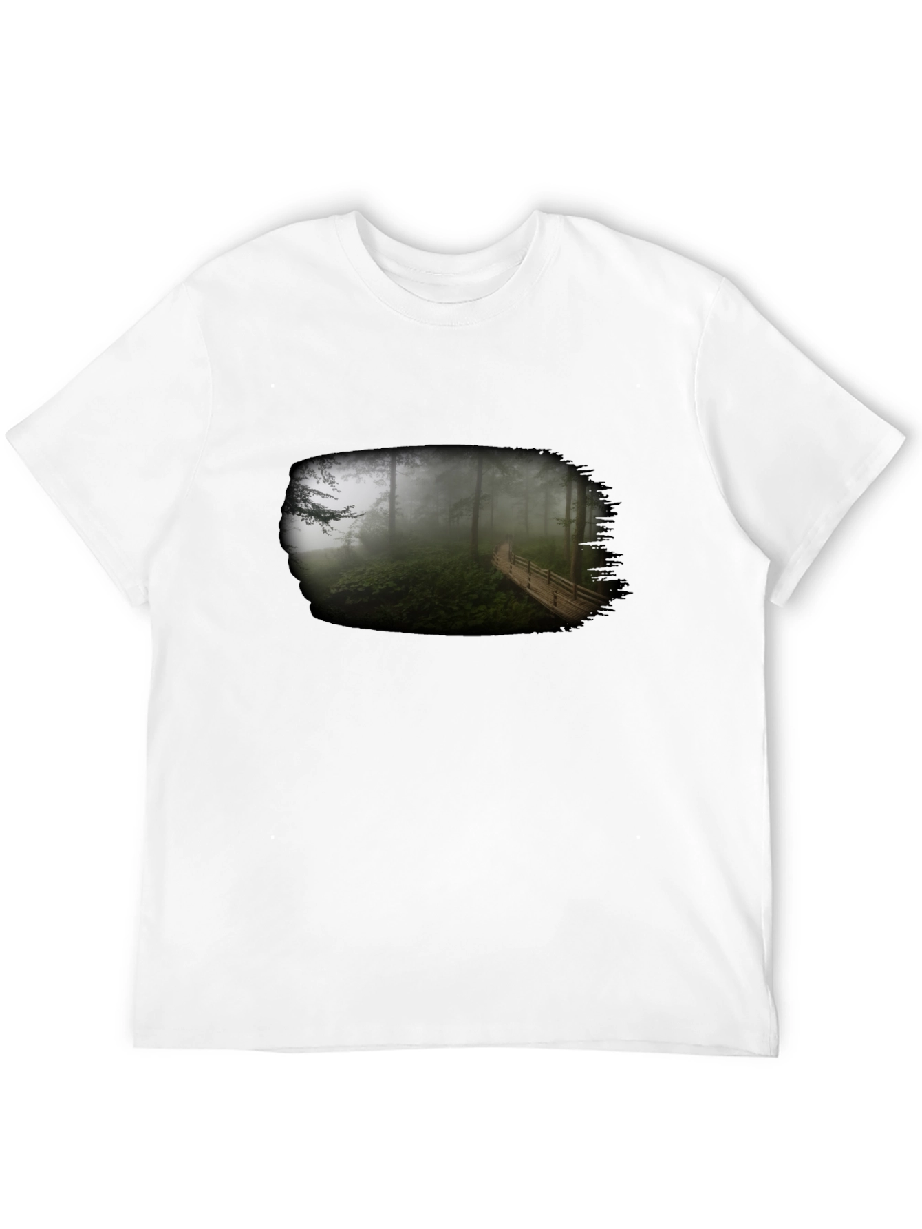 Foggy Forest T-Shirt - Nature Scene Tee