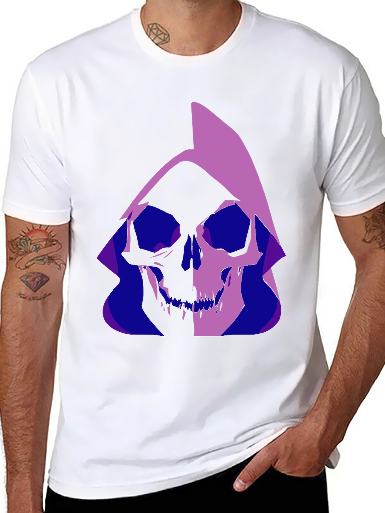 Grim Reaper Graphic T-Shirt - Stylish Gothic Tee