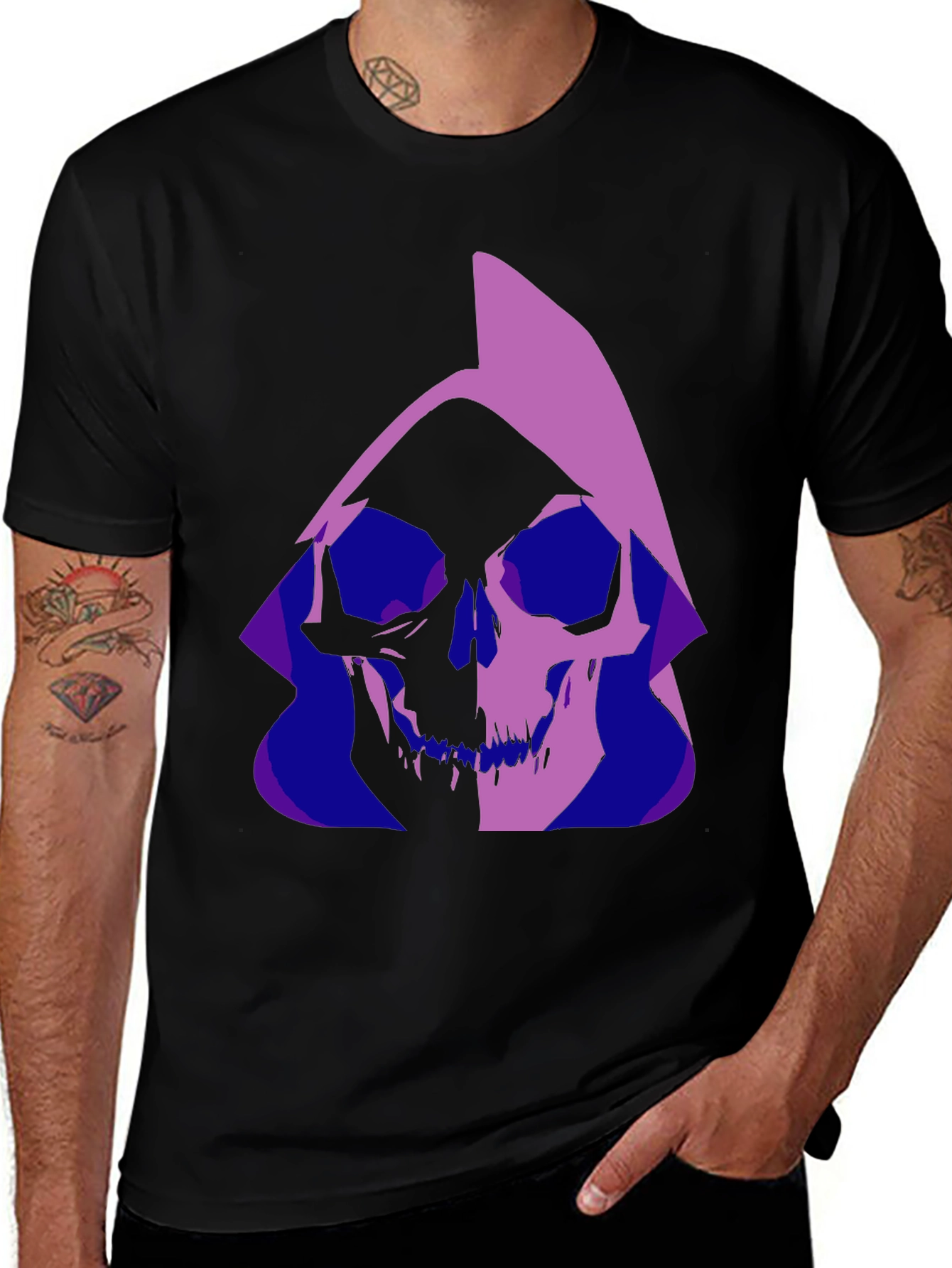 Grim Reaper Graphic T-Shirt - Stylish Gothic Tee