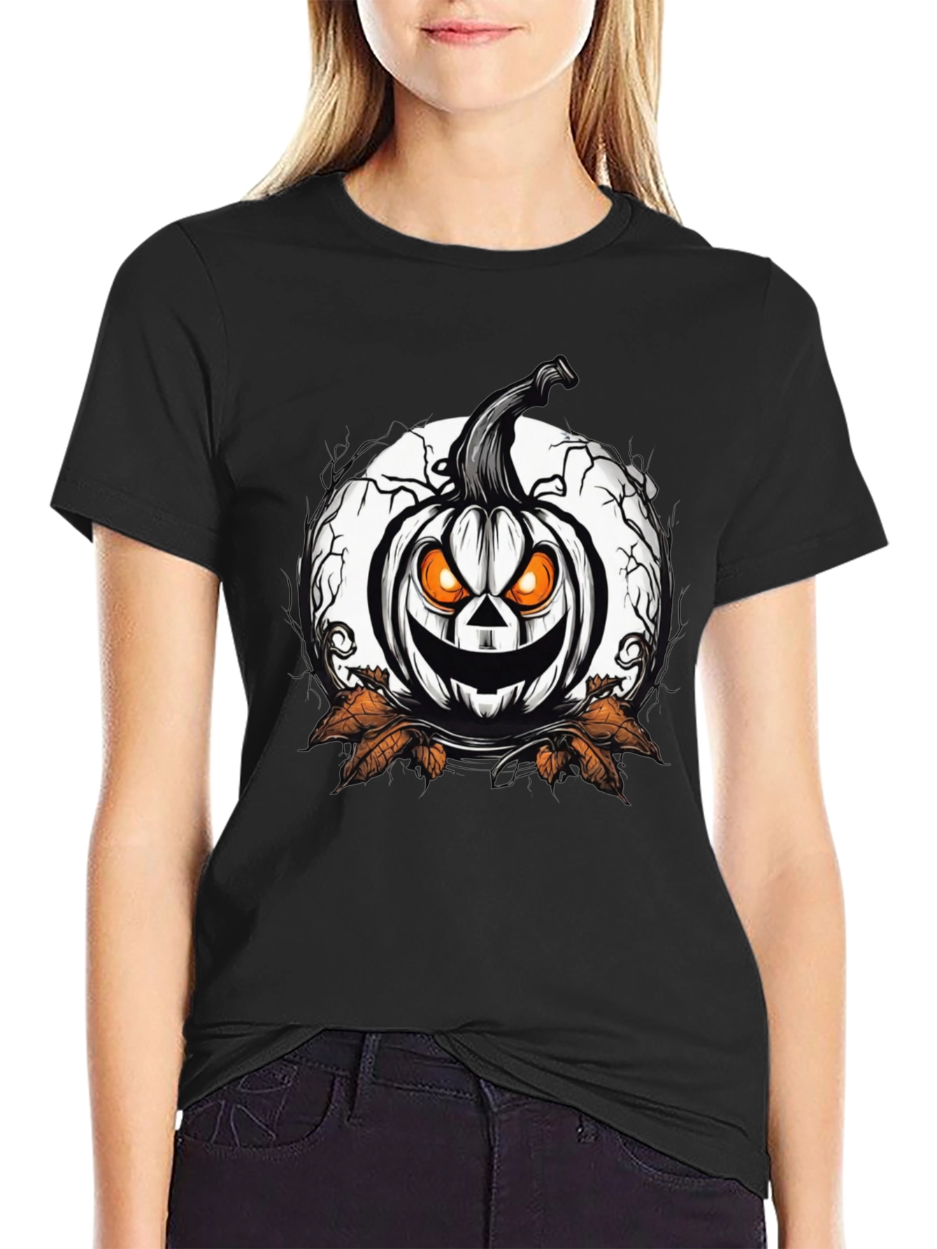 Halloween Pumpkin Graphic T-Shirt