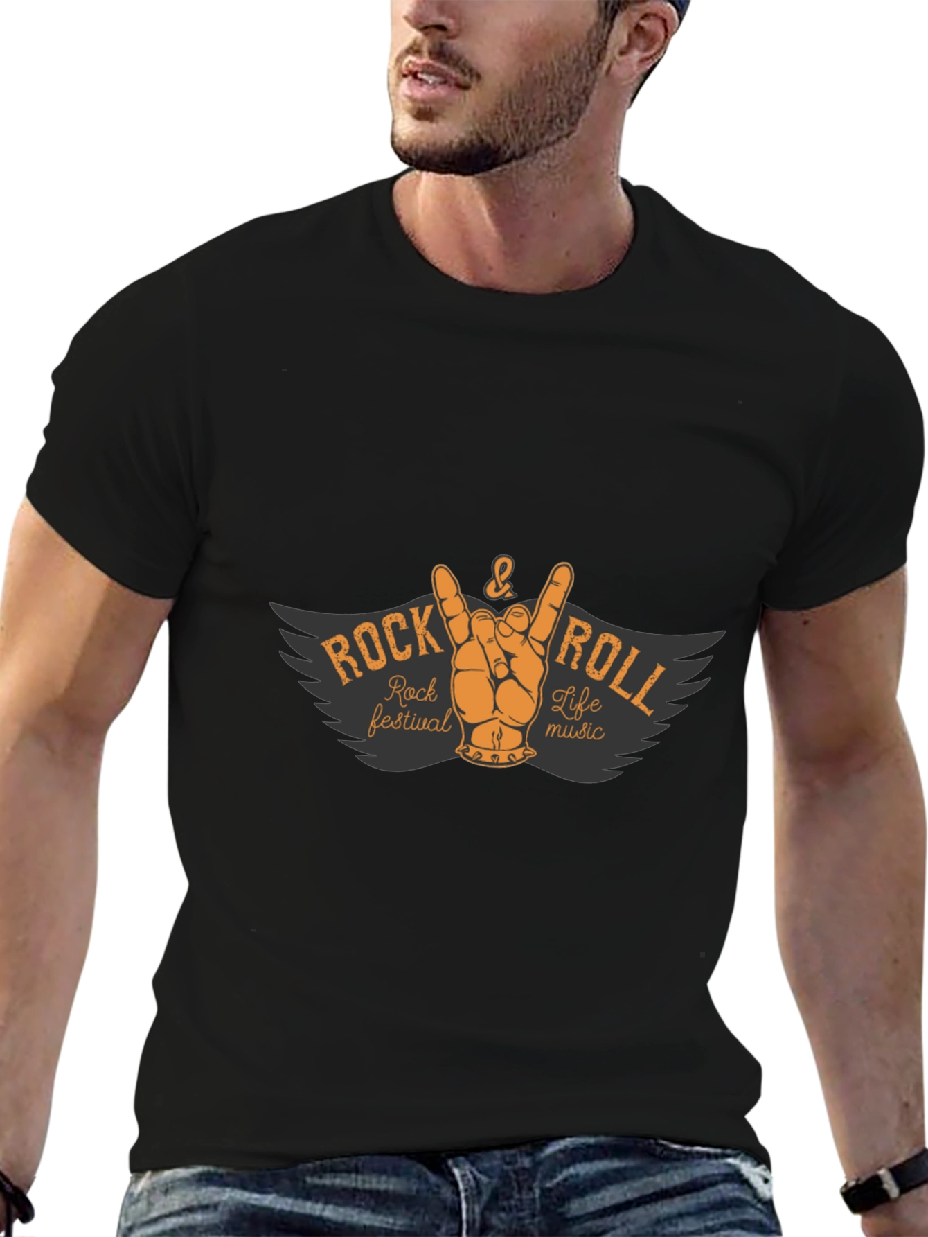 Rock & Roll Graphic Print Tee