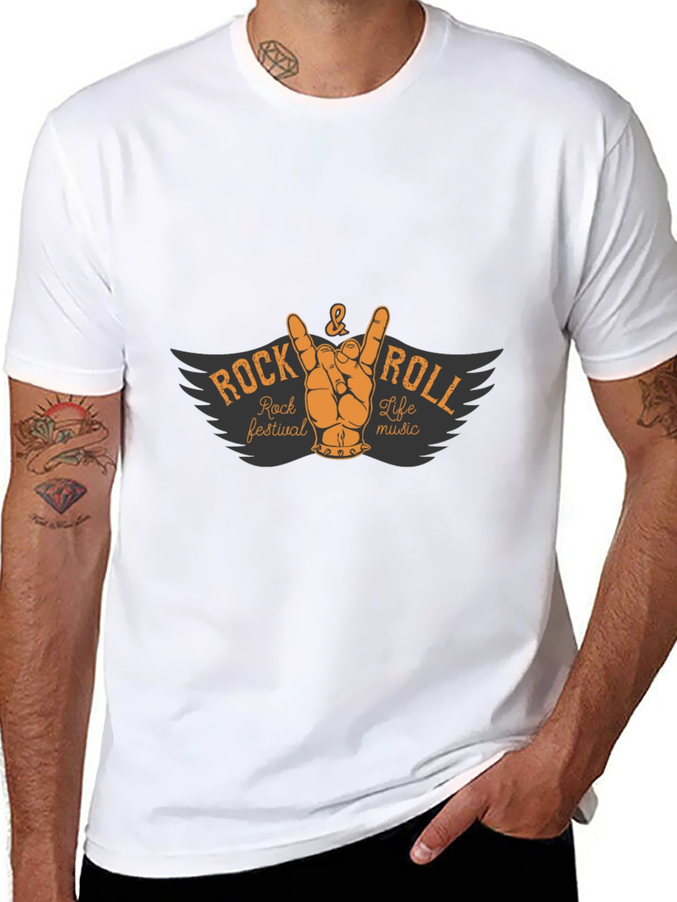 Rock & Roll Graphic Print Tee