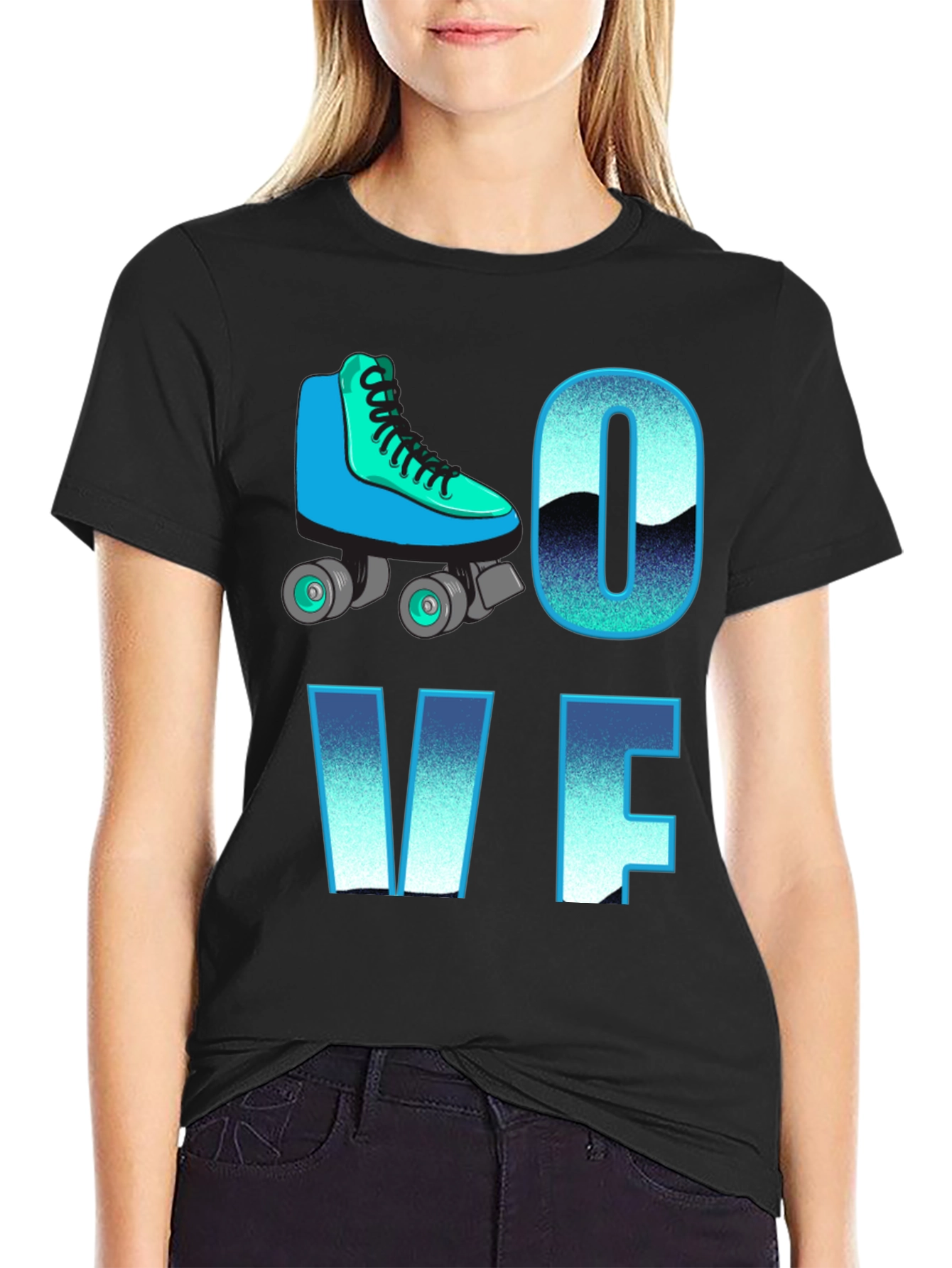 Roller Skate LOVE Graphic T-Shirt