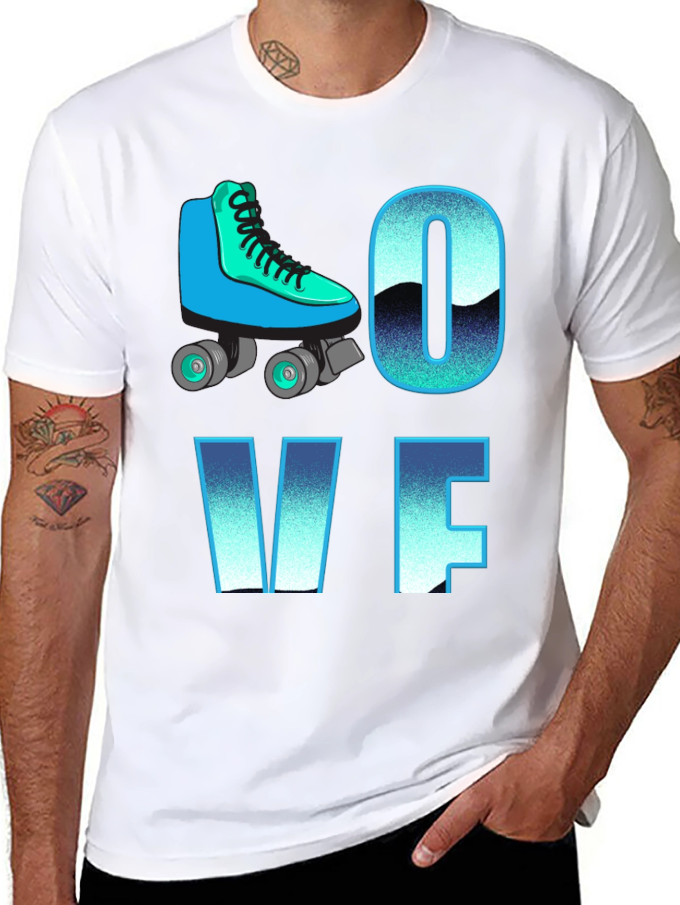 Roller Skate LOVE Graphic T-Shirt
