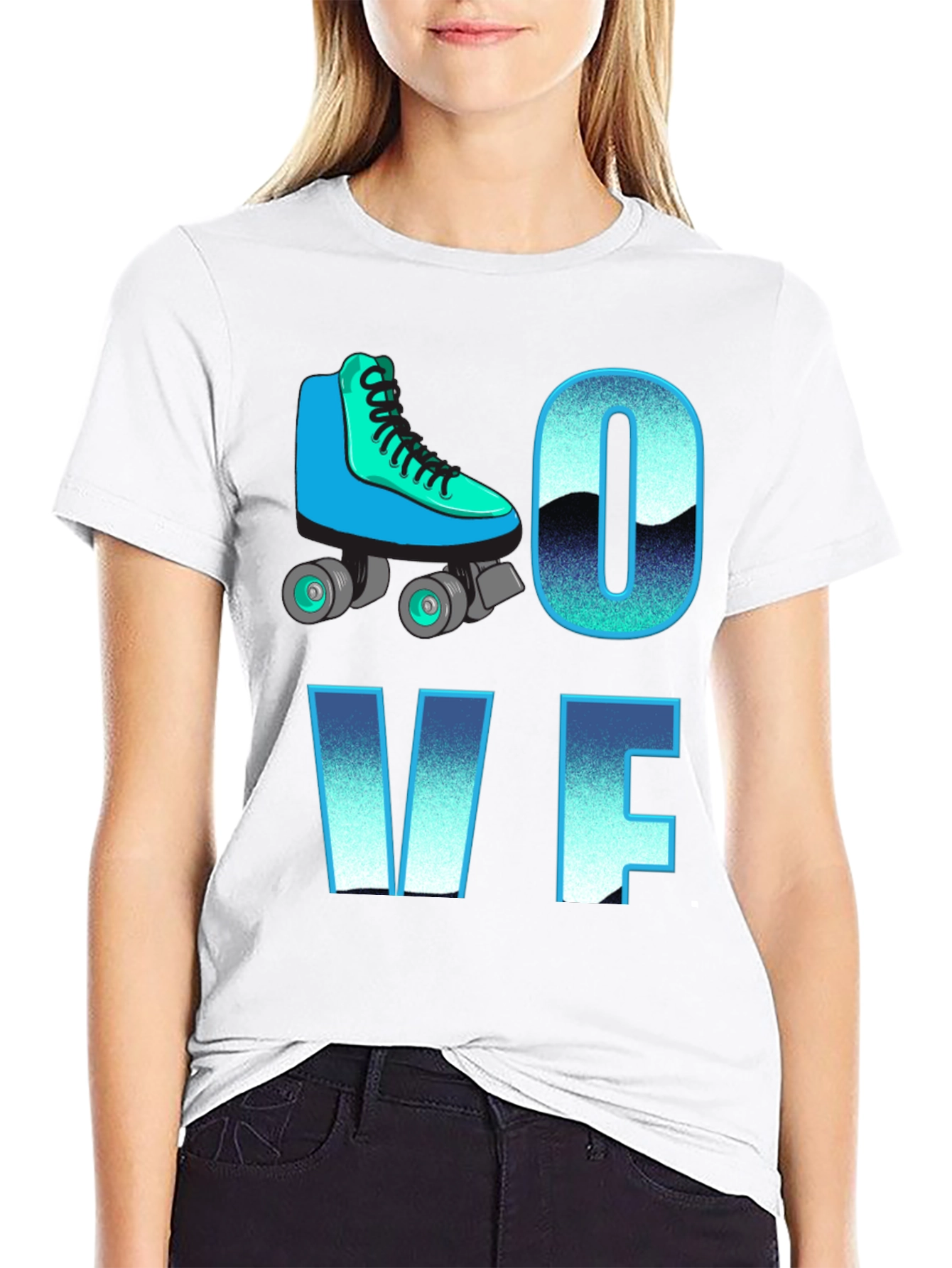 Roller Skate LOVE Graphic T-Shirt