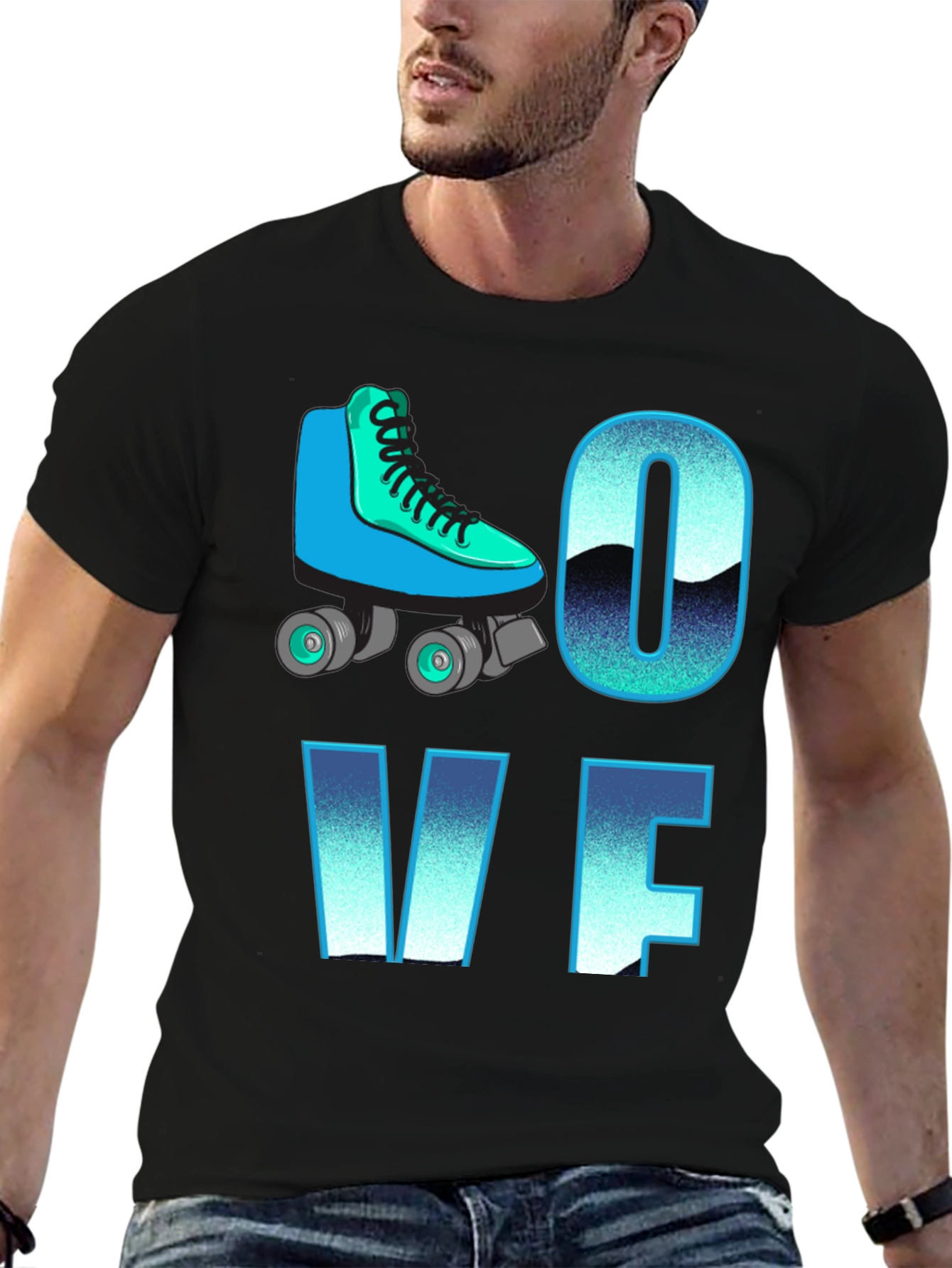 Roller Skate LOVE Graphic T-Shirt