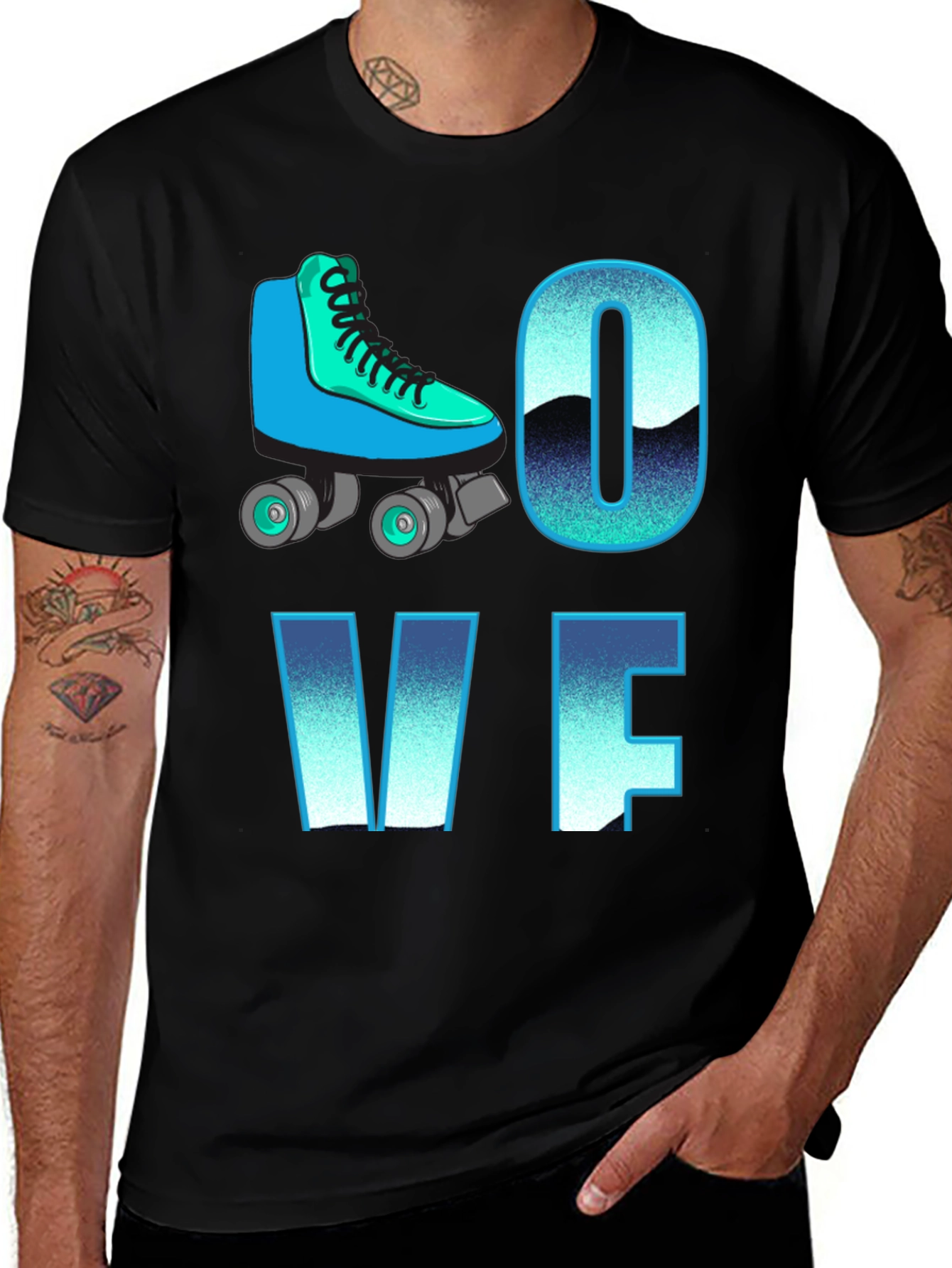 Roller Skate LOVE Graphic T-Shirt