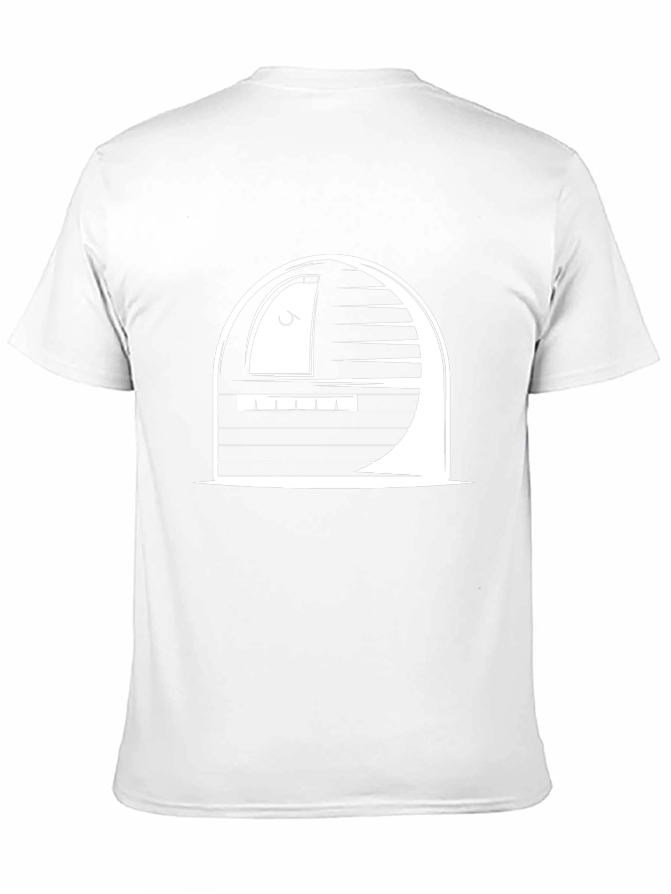 Unique White Graphic Print Black T-Shirt