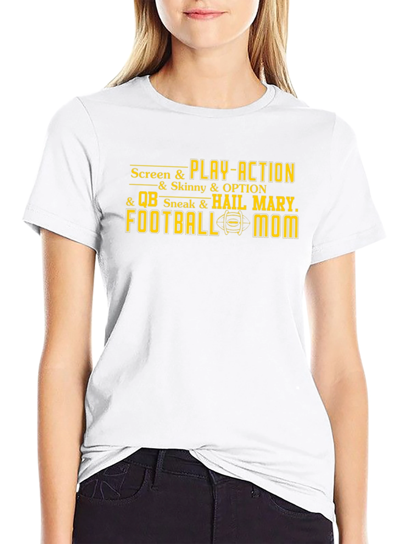 Football Mom T-Shirt - Screen & Play-Action Graphic Tee