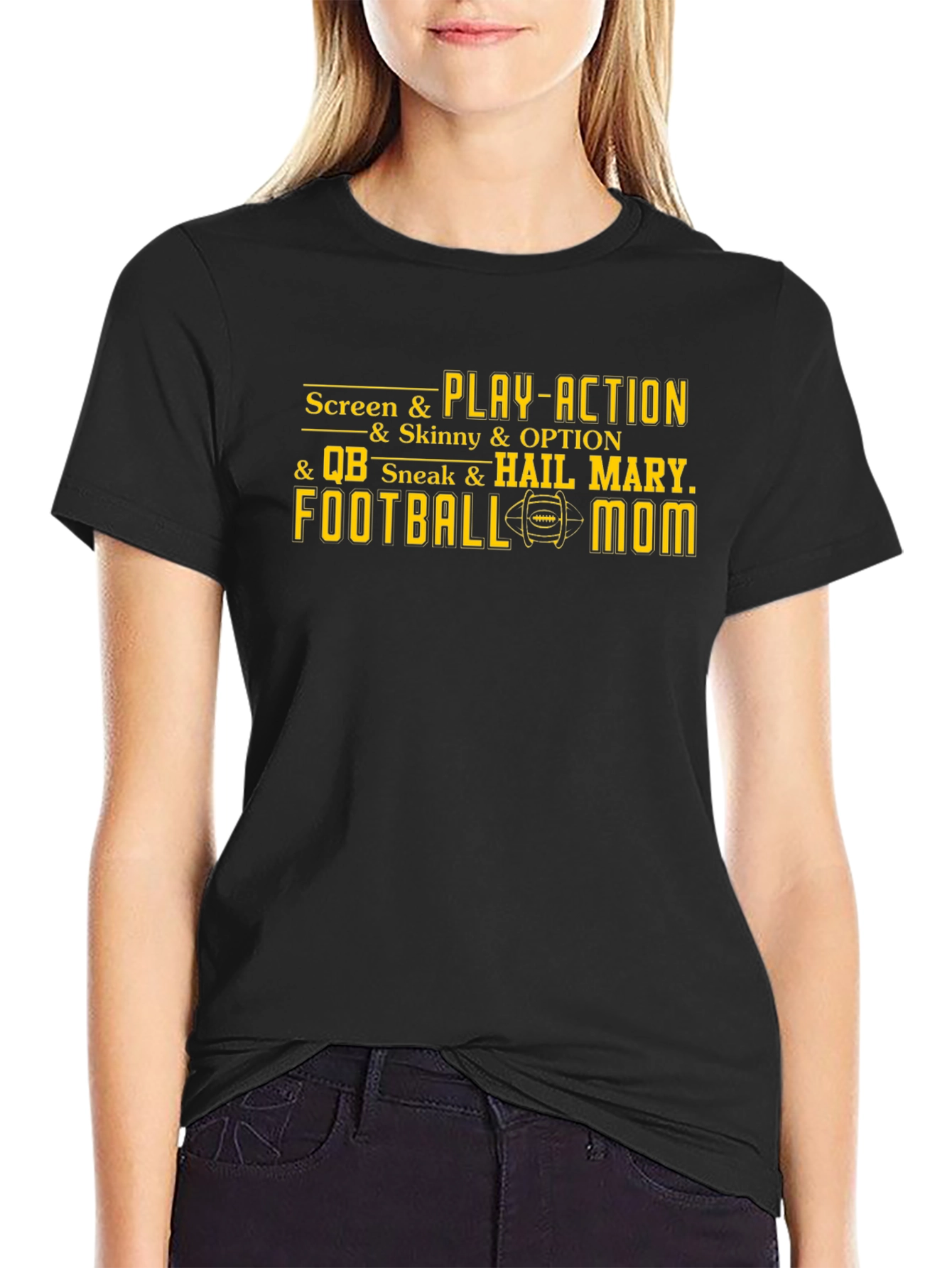 Football Mom T-Shirt - Screen & Play-Action Graphic Tee