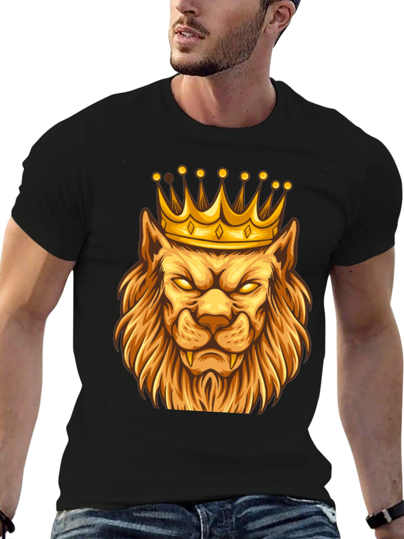 Lion King Graphic Tee - Black Cotton T-Shirt