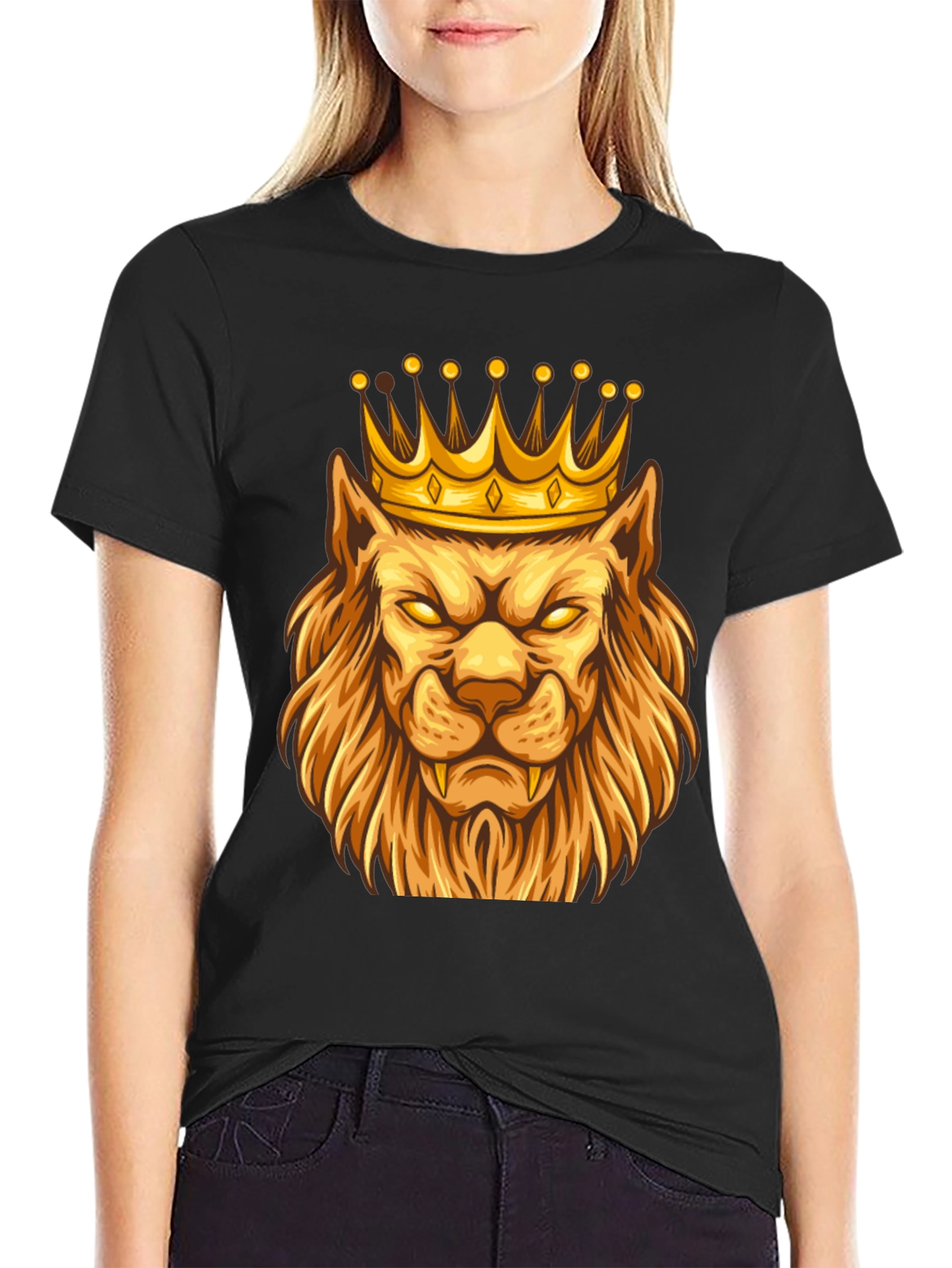 Lion King Graphic Tee - Black Cotton T-Shirt