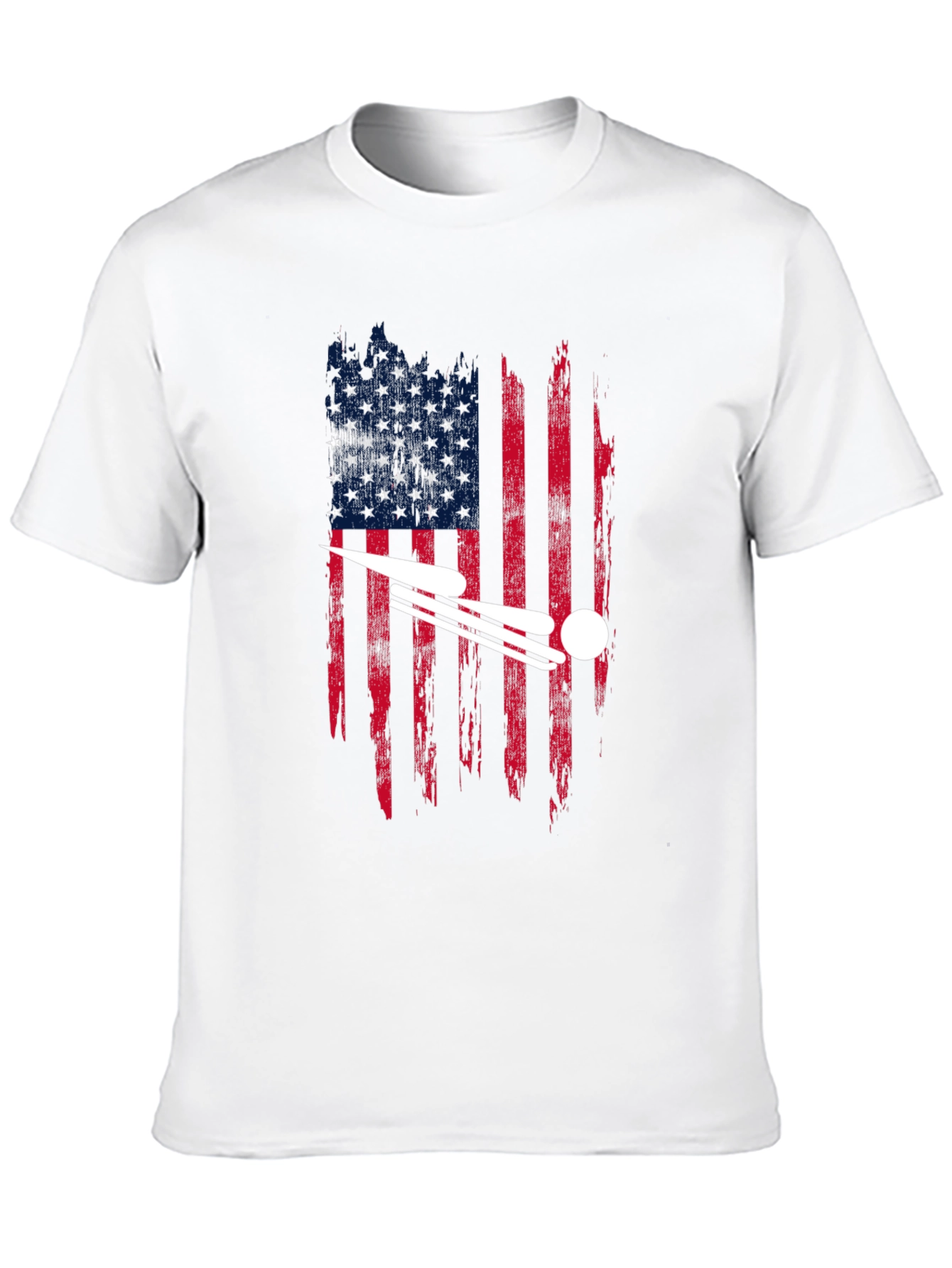 USA Luge Patriotic Black T-Shirt