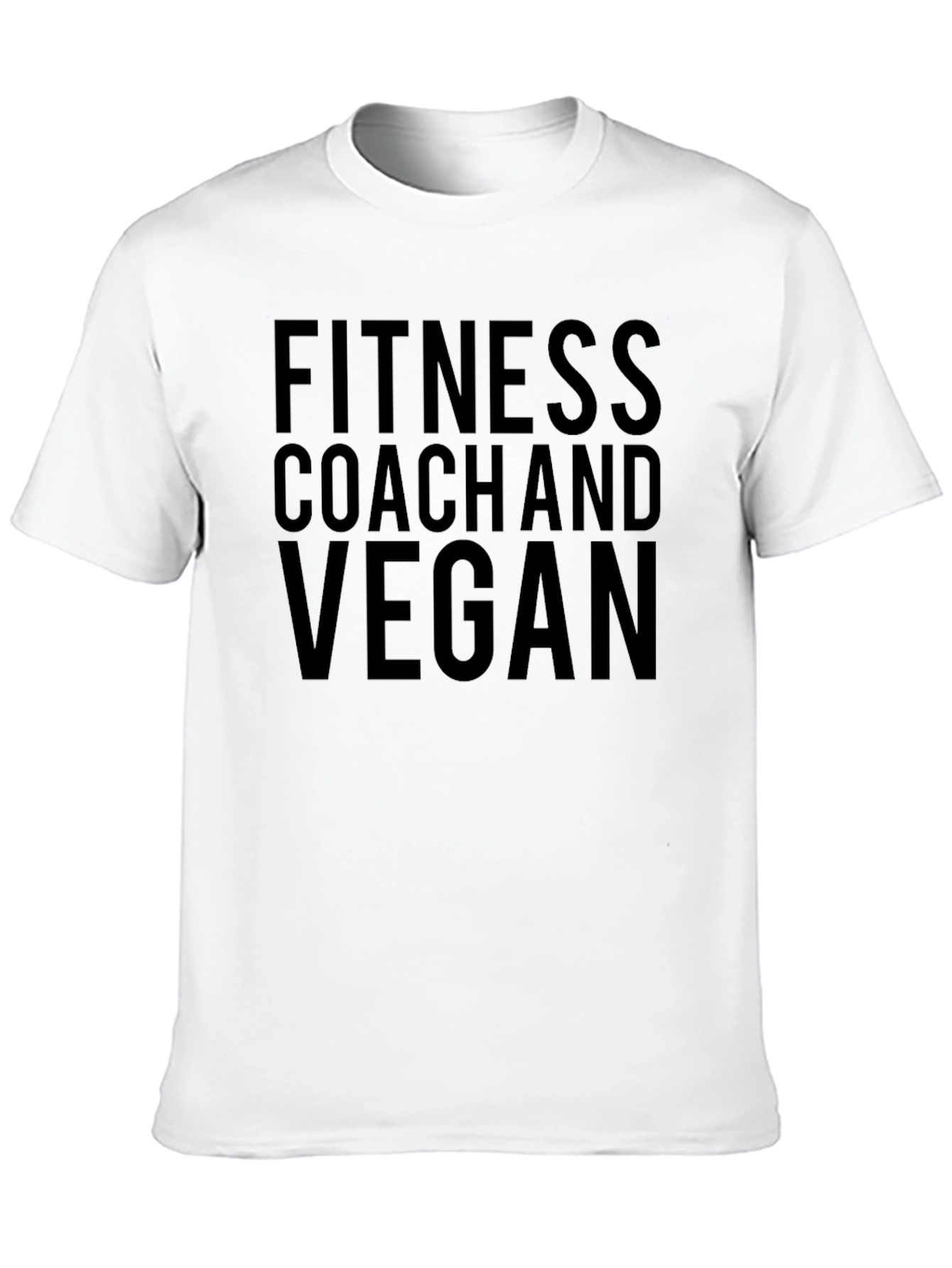 Fitness Coach and Vegan T-Shirt - Black
