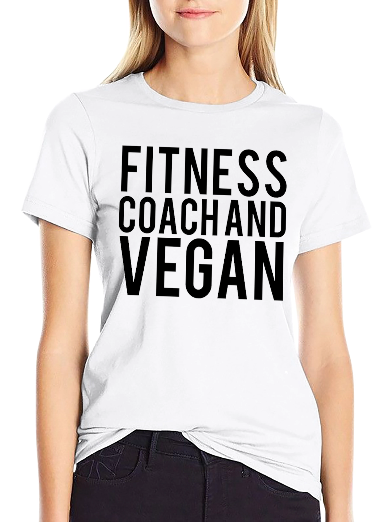 Fitness Coach and Vegan T-Shirt - Black