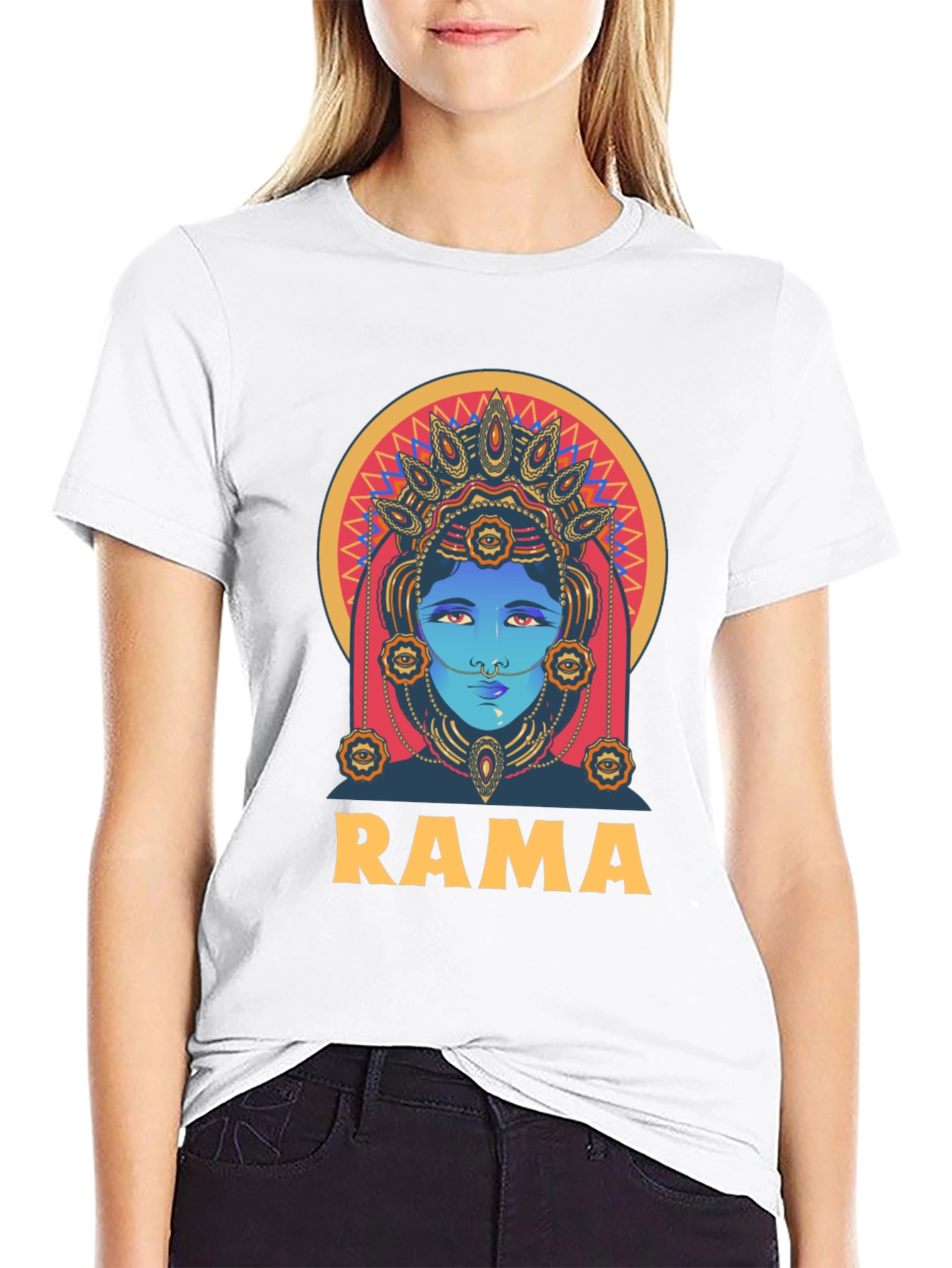 Rama Graphic Tee - Artistic Indian Design