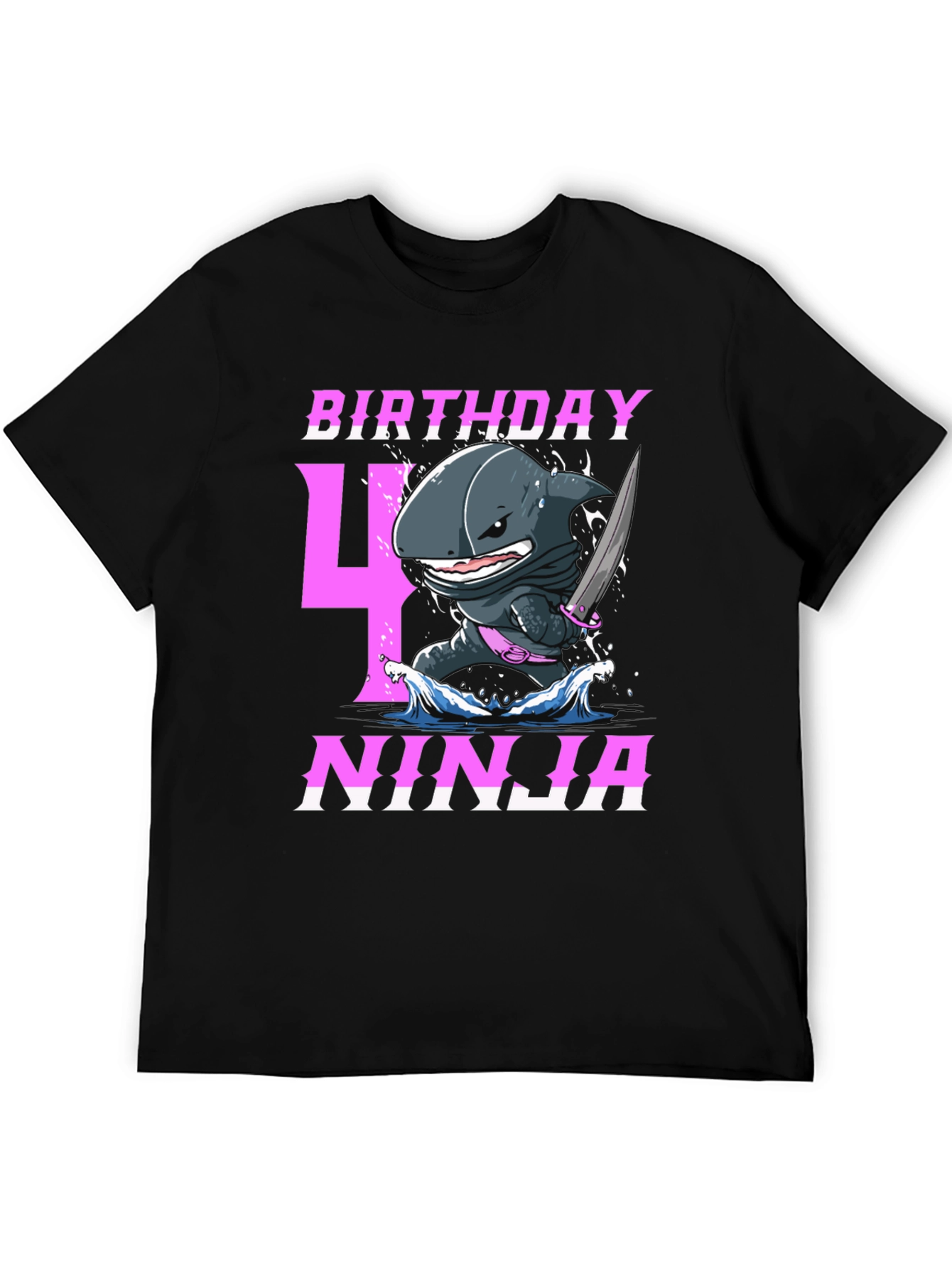 Birthday 4 Ninja Shark T-Shirt