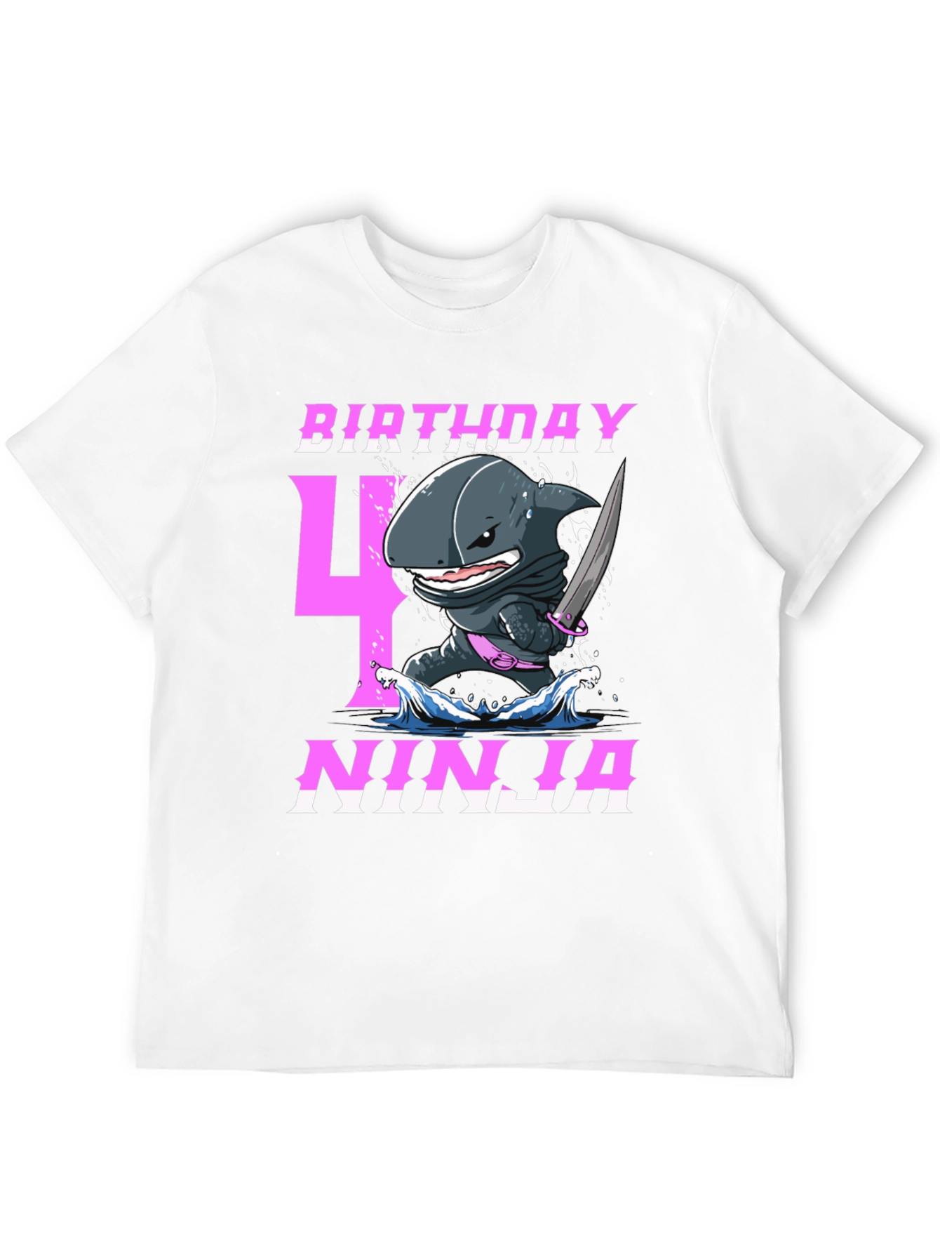 Birthday 4 Ninja Shark T-Shirt