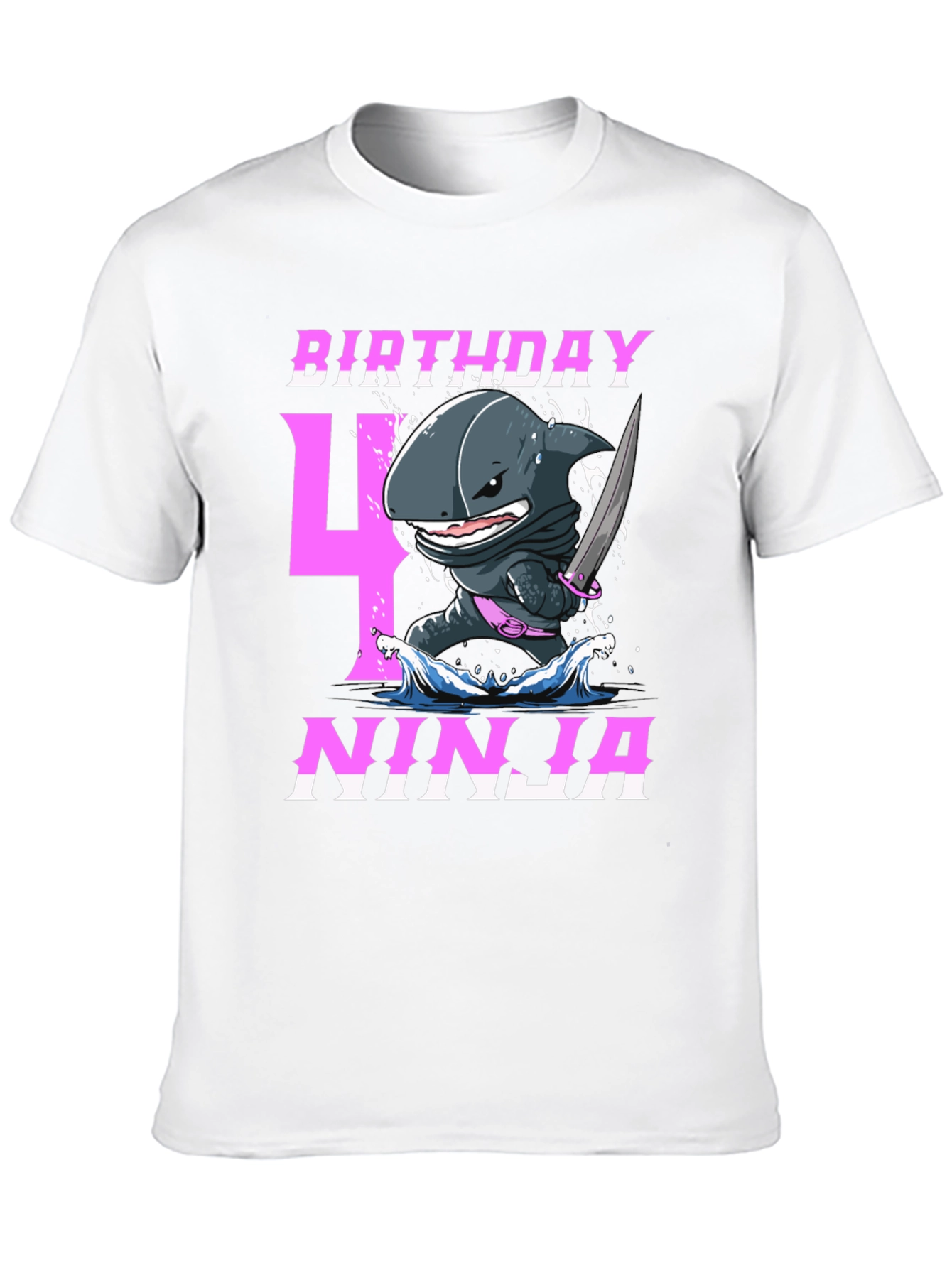 Birthday 4 Ninja Shark T-Shirt