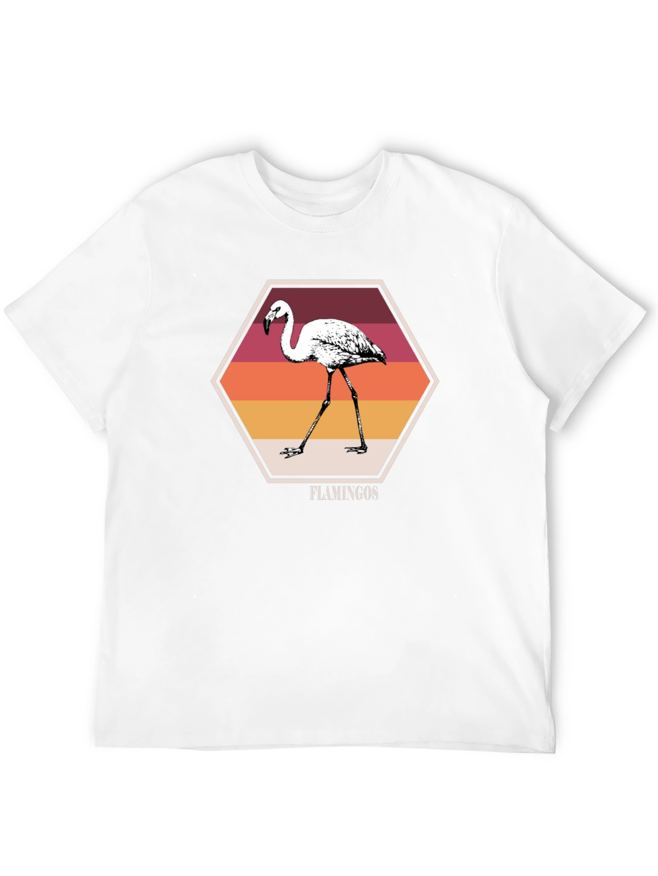 Flamingo Graphic Print Black Tee