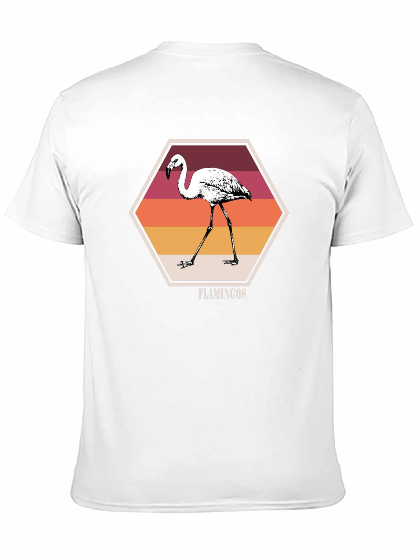 Flamingo Graphic Print Black Tee