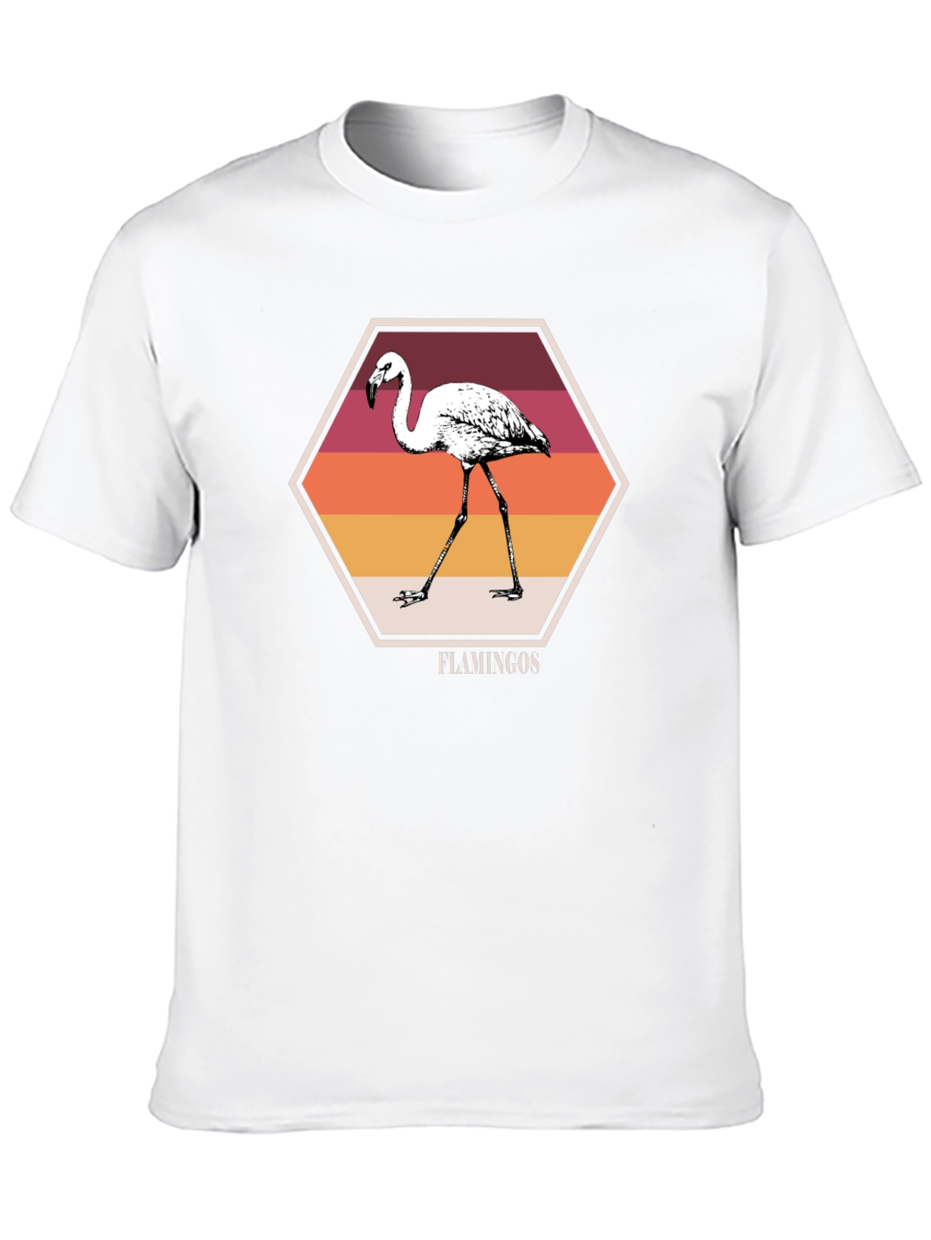 Flamingo Graphic Print Black Tee