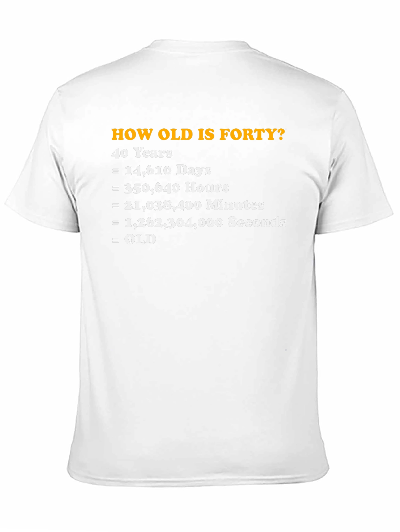 Funny 40th Birthday Forty Years Old T-Shirt