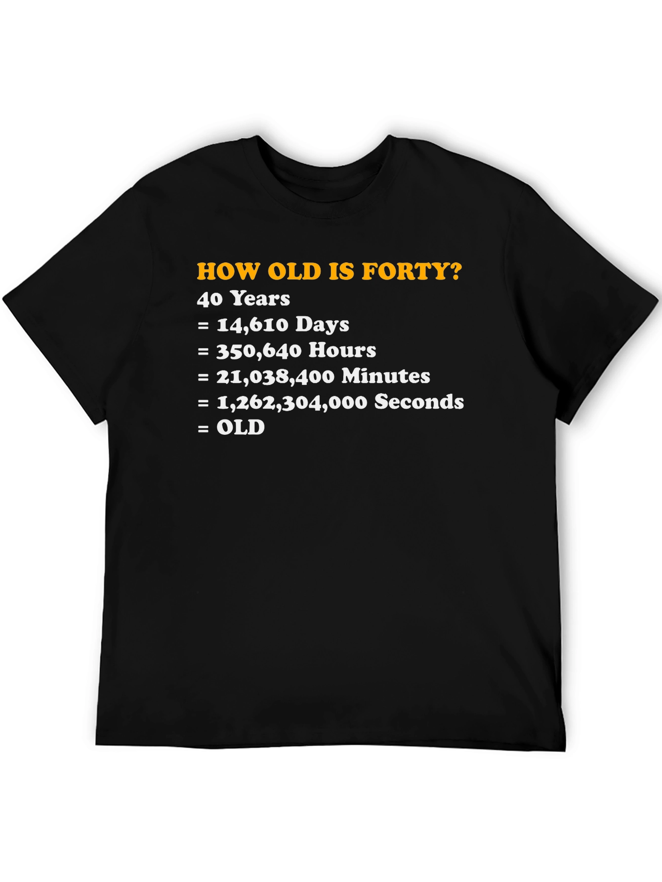 Funny 40th Birthday Forty Years Old T-Shirt