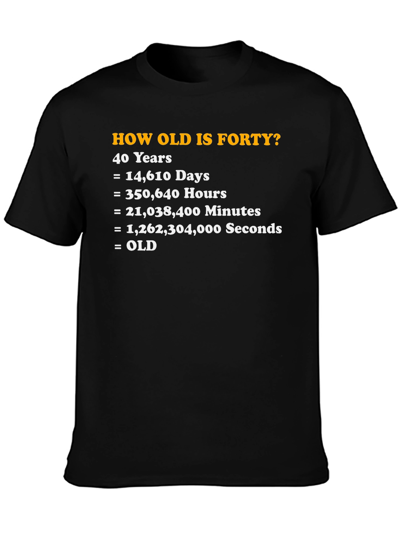 Funny 40th Birthday Forty Years Old T-Shirt