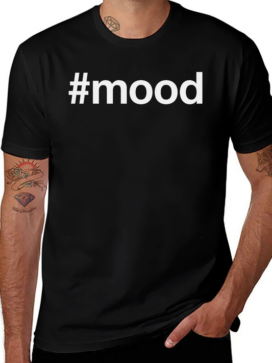 #mood Graphic Tee - Stylish Hashtag T-Shirt