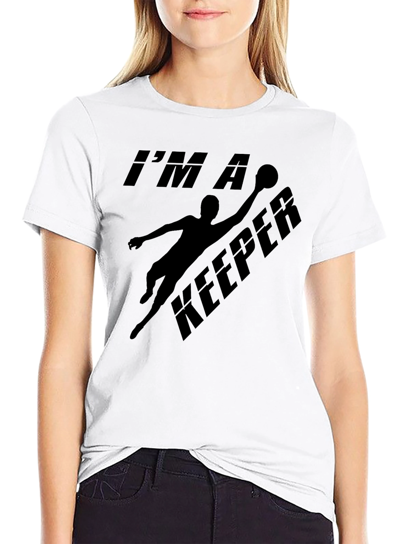 Im A Keeper Goalie Graphic Tee - Black