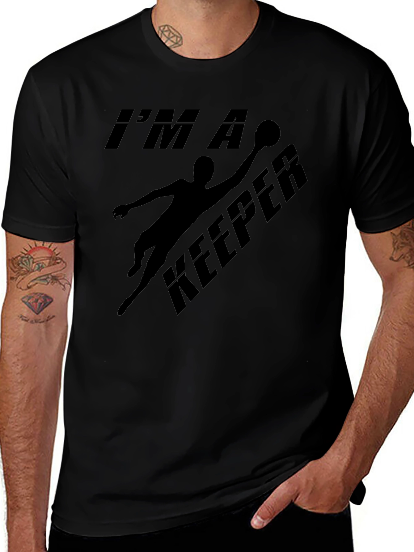Im A Keeper Goalie Graphic Tee - Black