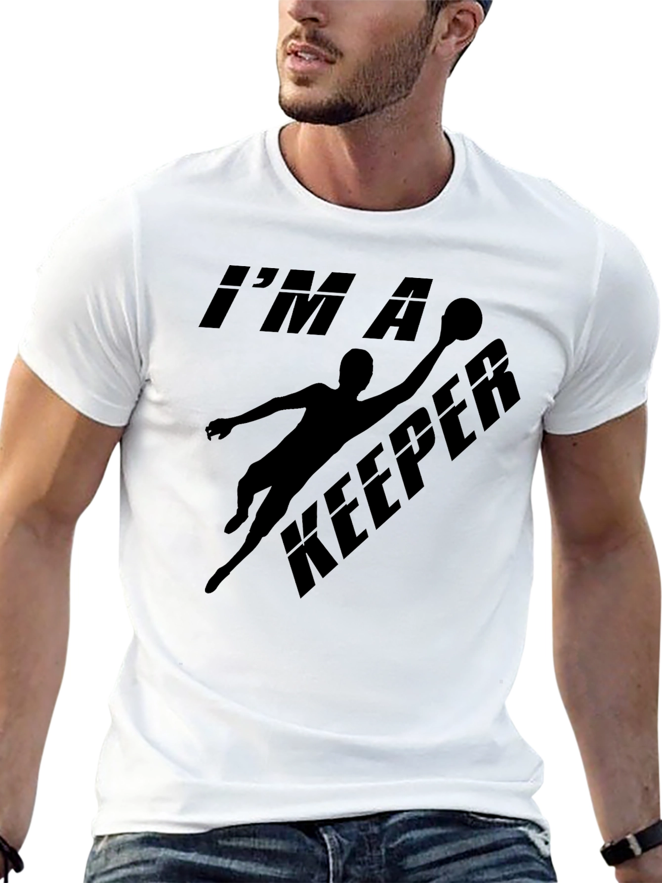 Im A Keeper Goalie Graphic Tee - Black