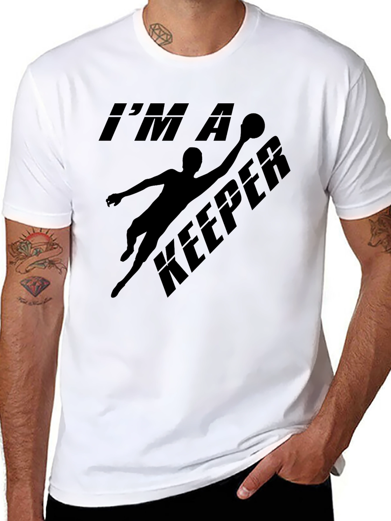 Im A Keeper Goalie Graphic Tee - Black