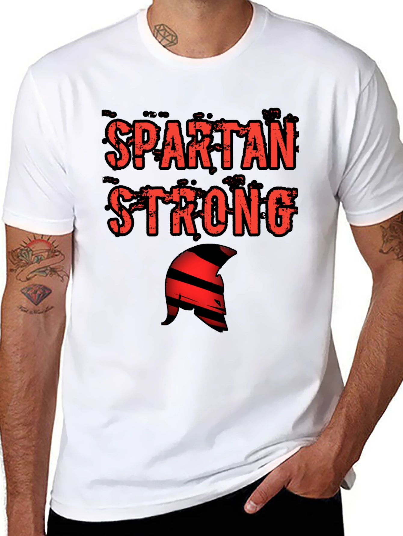 Spartan Strong Graphic Tee - Black