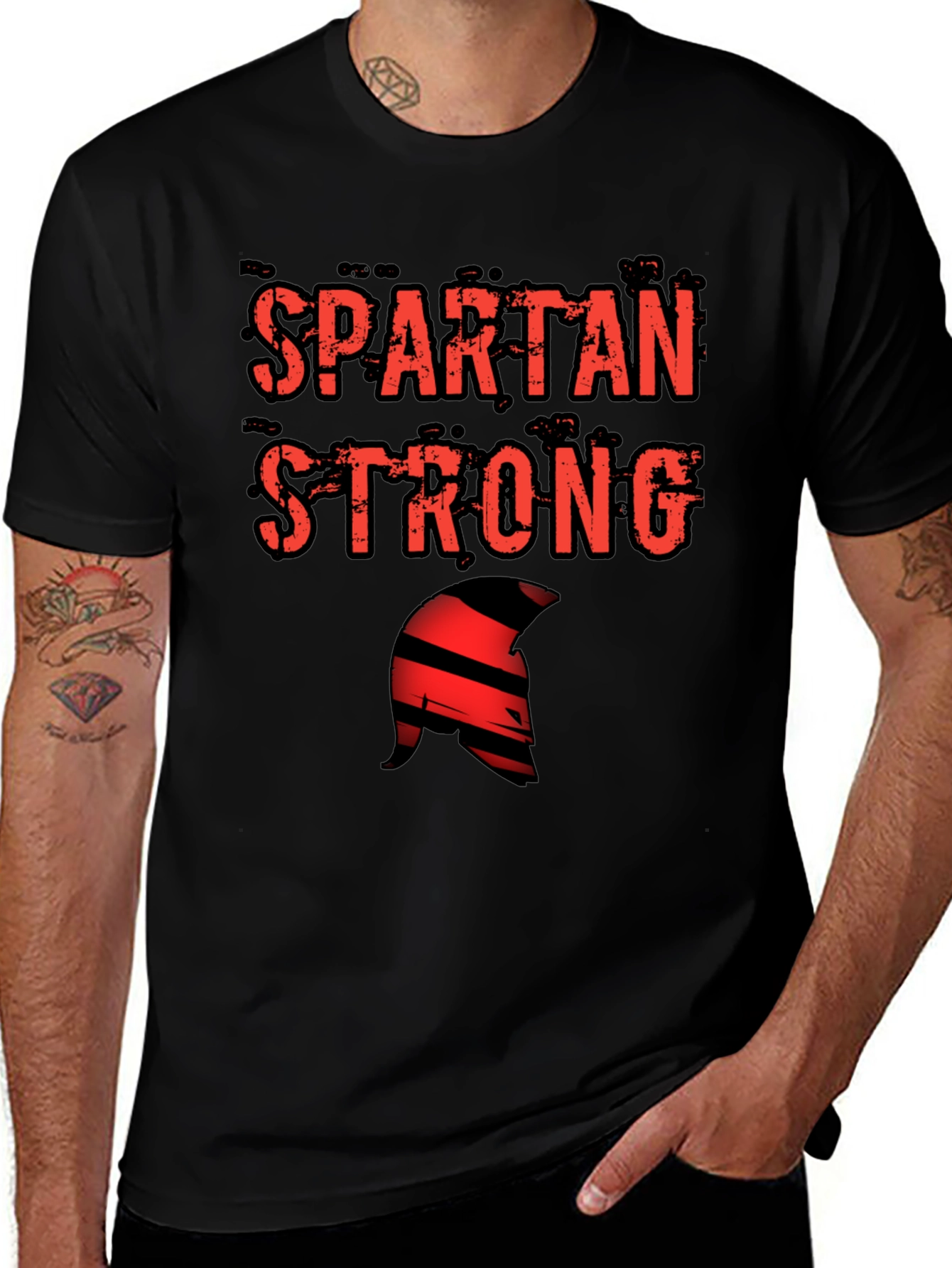 Spartan Strong Graphic Tee - Black