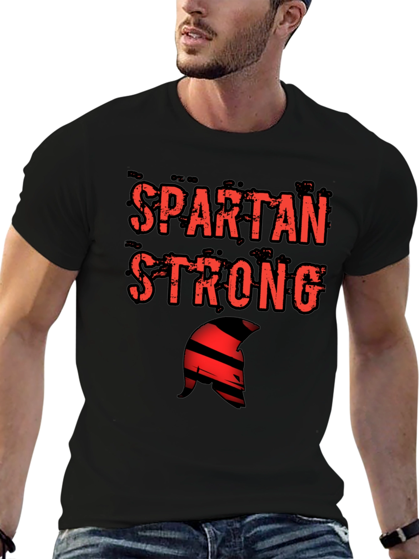 Spartan Strong Graphic Tee - Black
