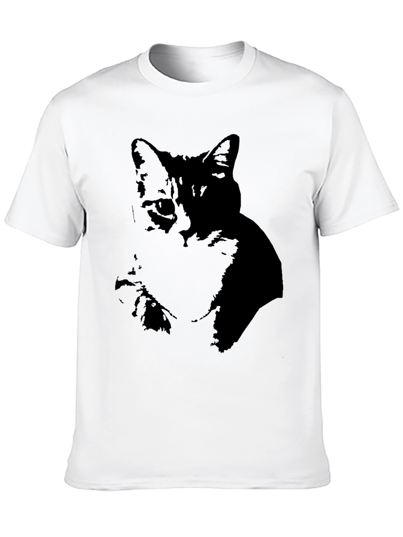 Black Cat Silhouette Graphic Tee