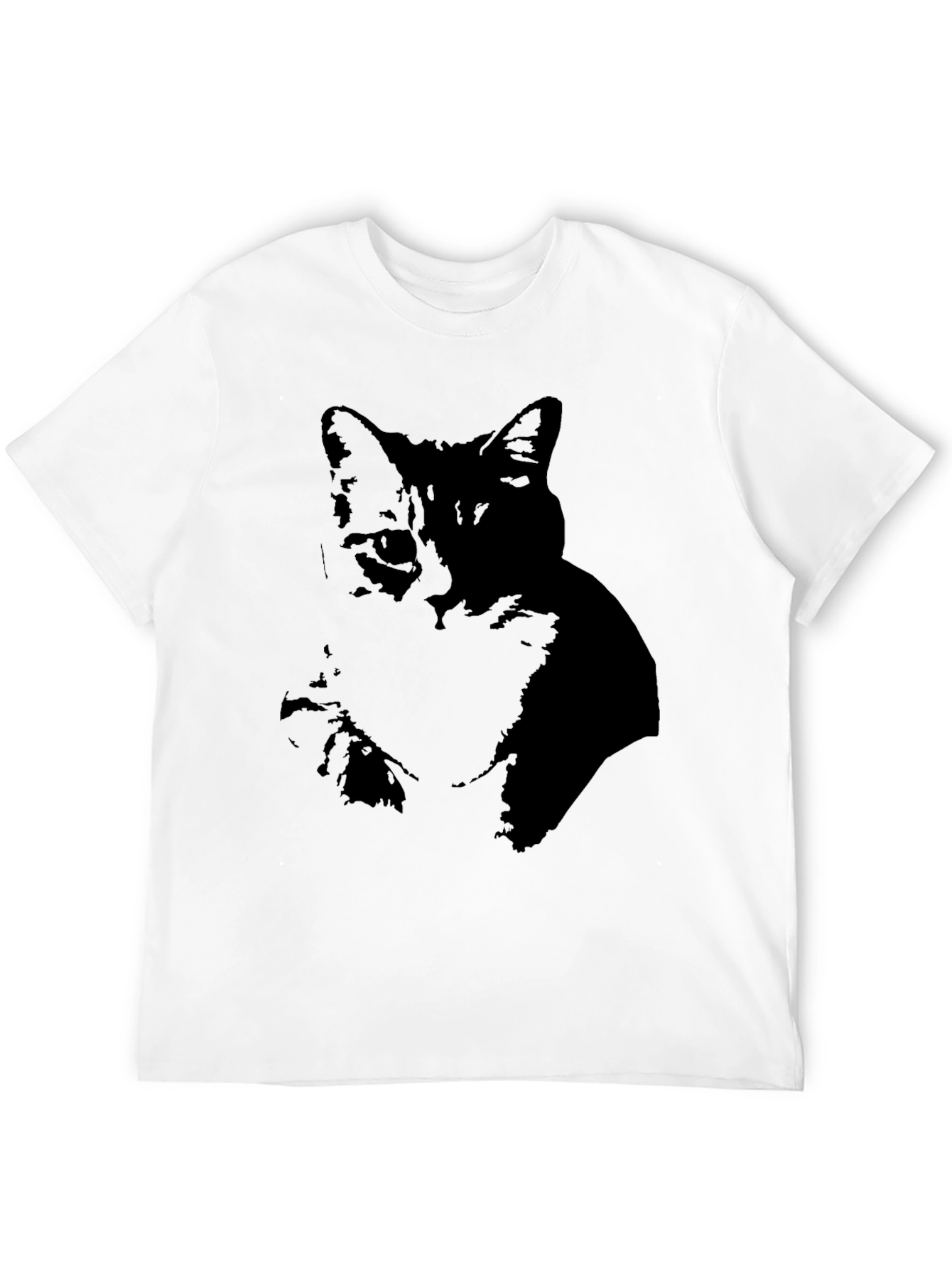 Black Cat Silhouette Graphic Tee