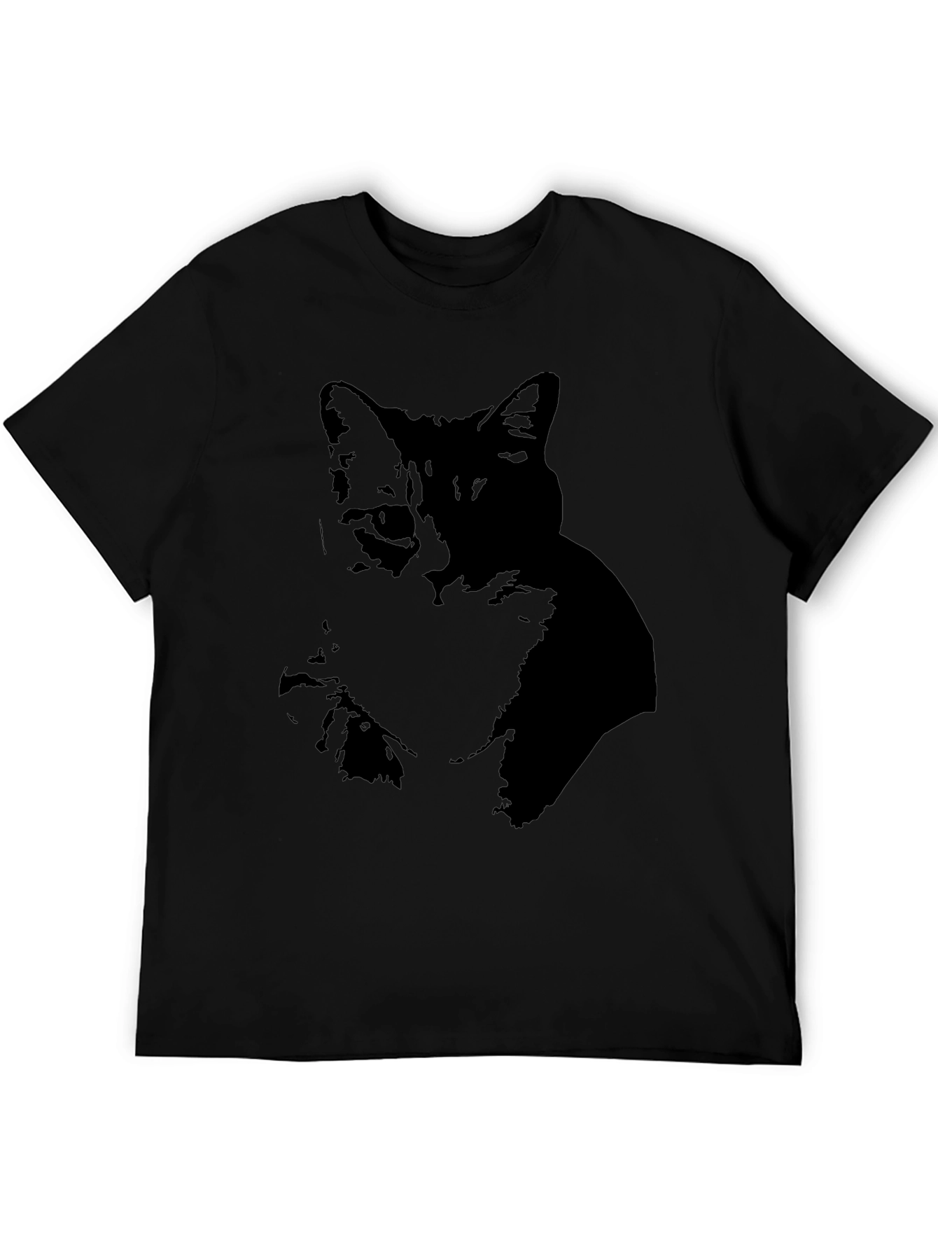 Black Cat Silhouette Graphic Tee