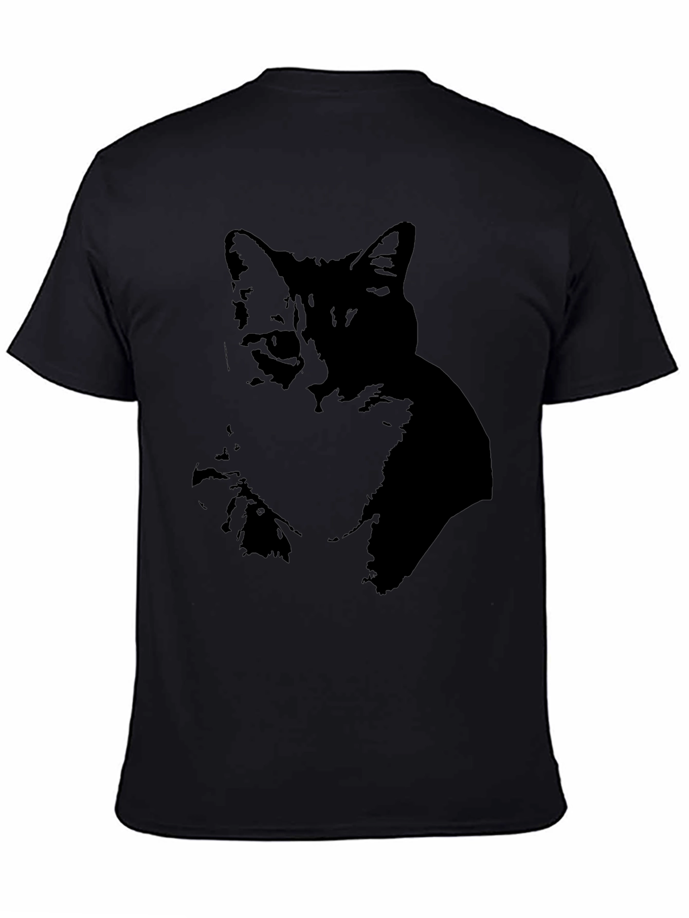Black Cat Silhouette Graphic Tee