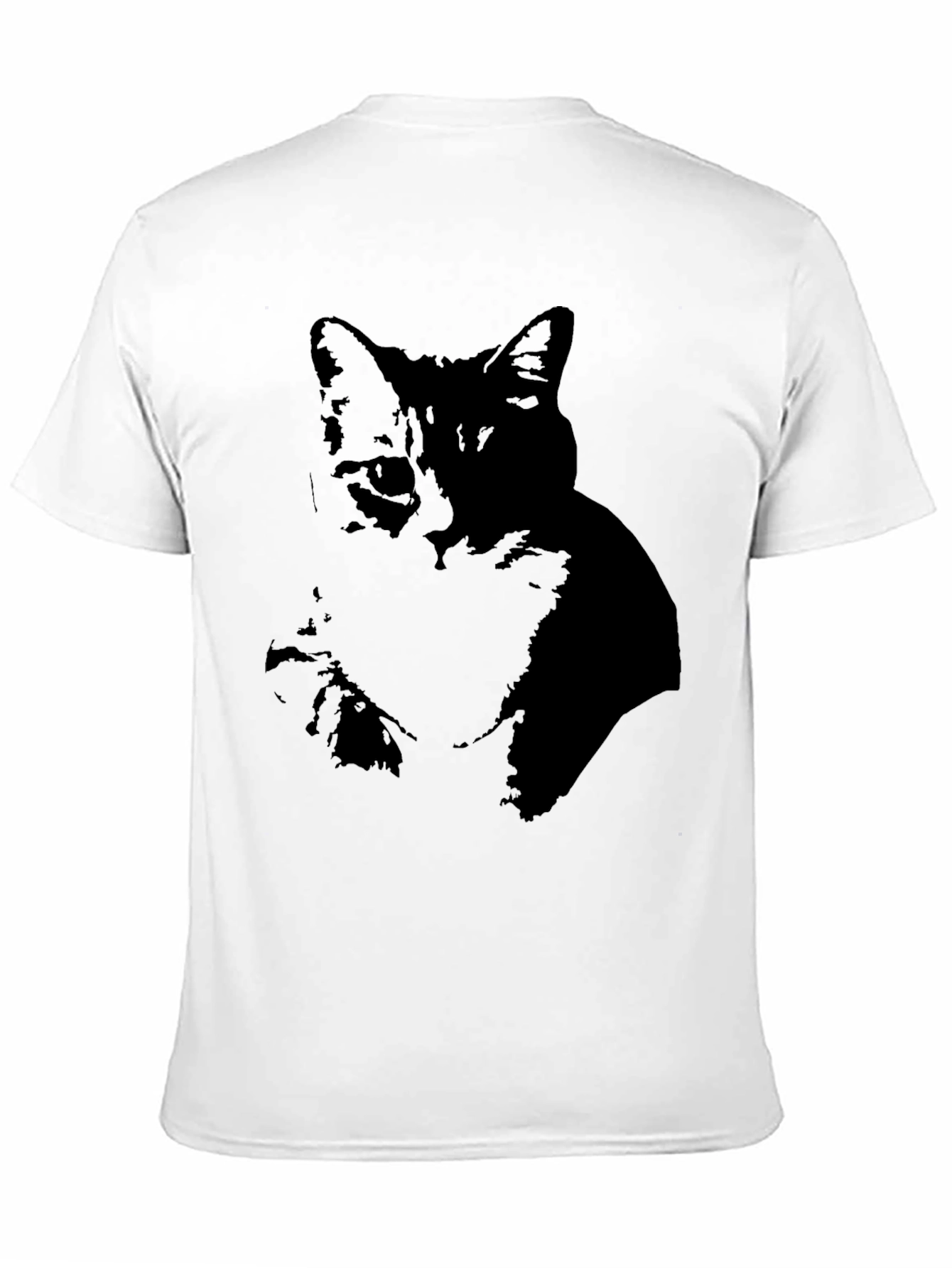 Black Cat Silhouette Graphic Tee