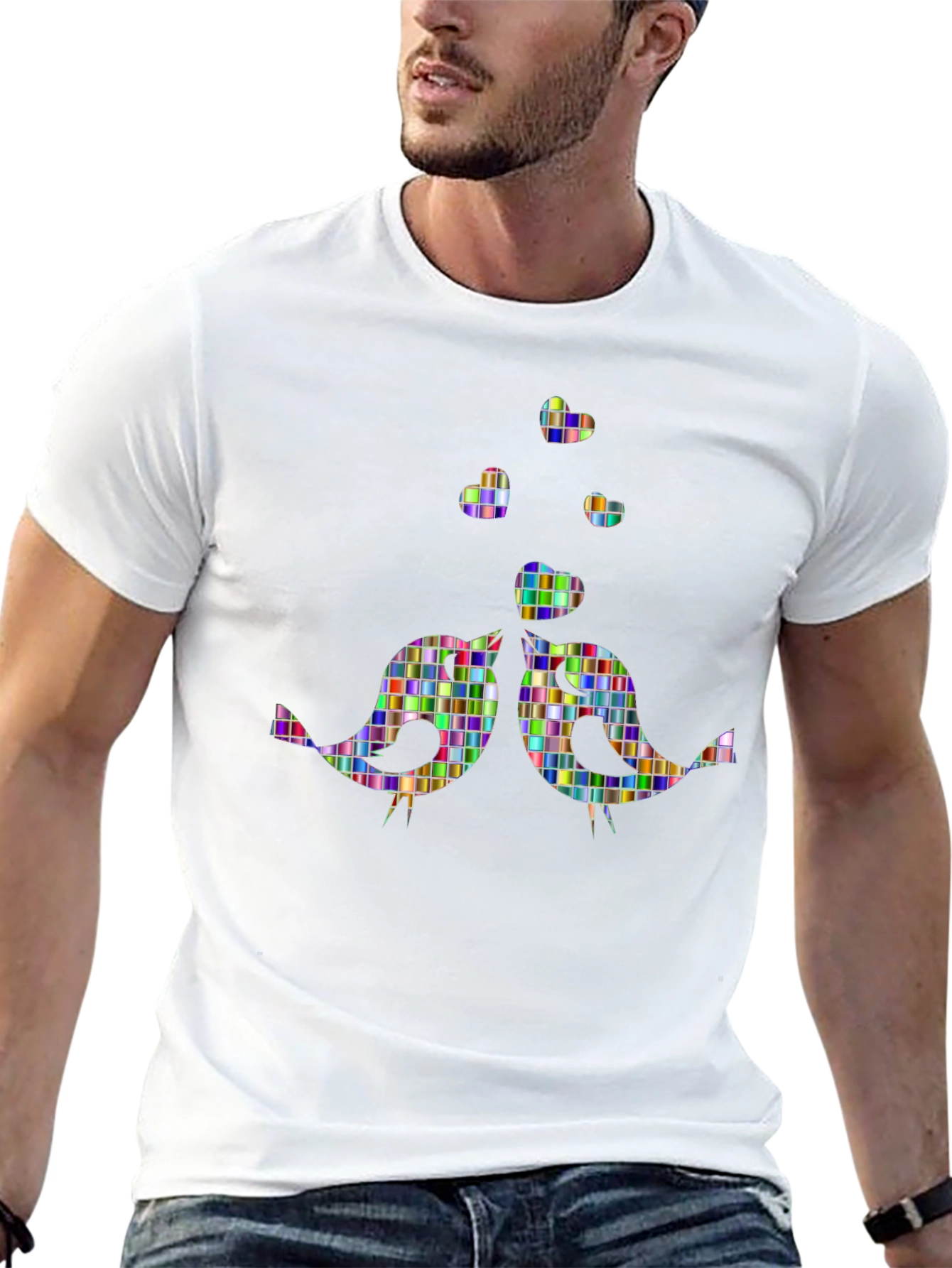Whimsical Birds Graphic Tee - Unique Design