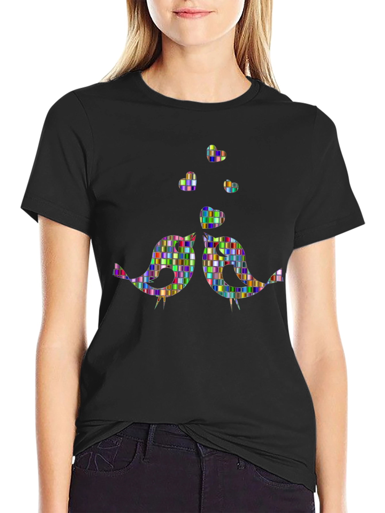 Whimsical Birds Graphic Tee - Unique Design