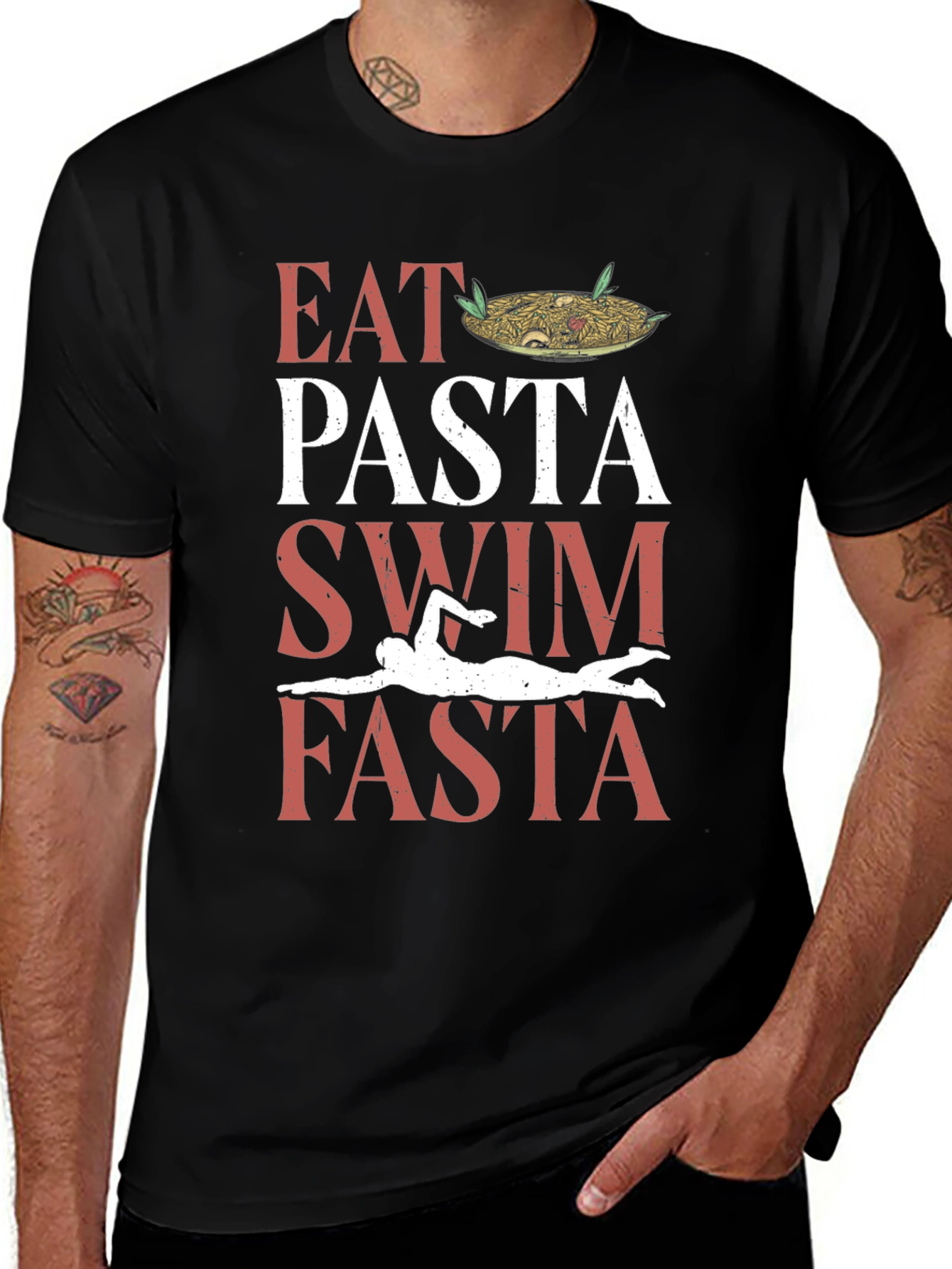 Eat Pasta Swim Fasta Graphic Tee