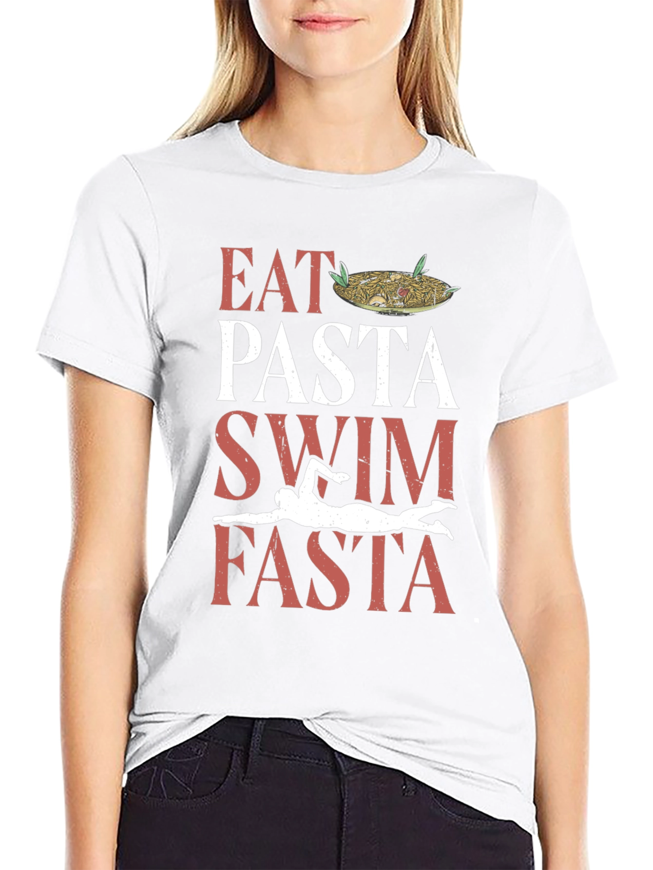 Eat Pasta Swim Fasta Graphic Tee