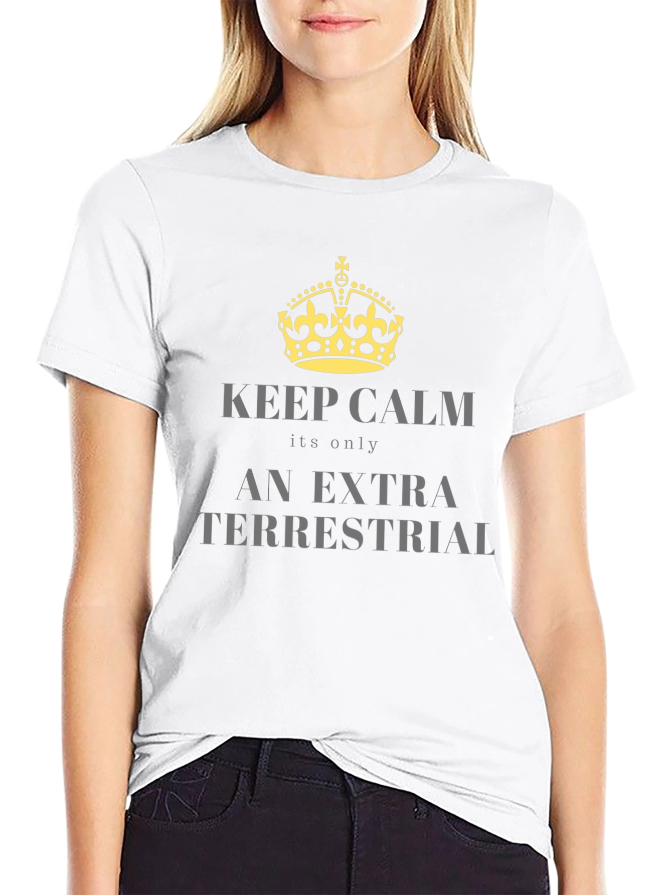 Keep Calm Extra Terrestrial Black T-Shirt